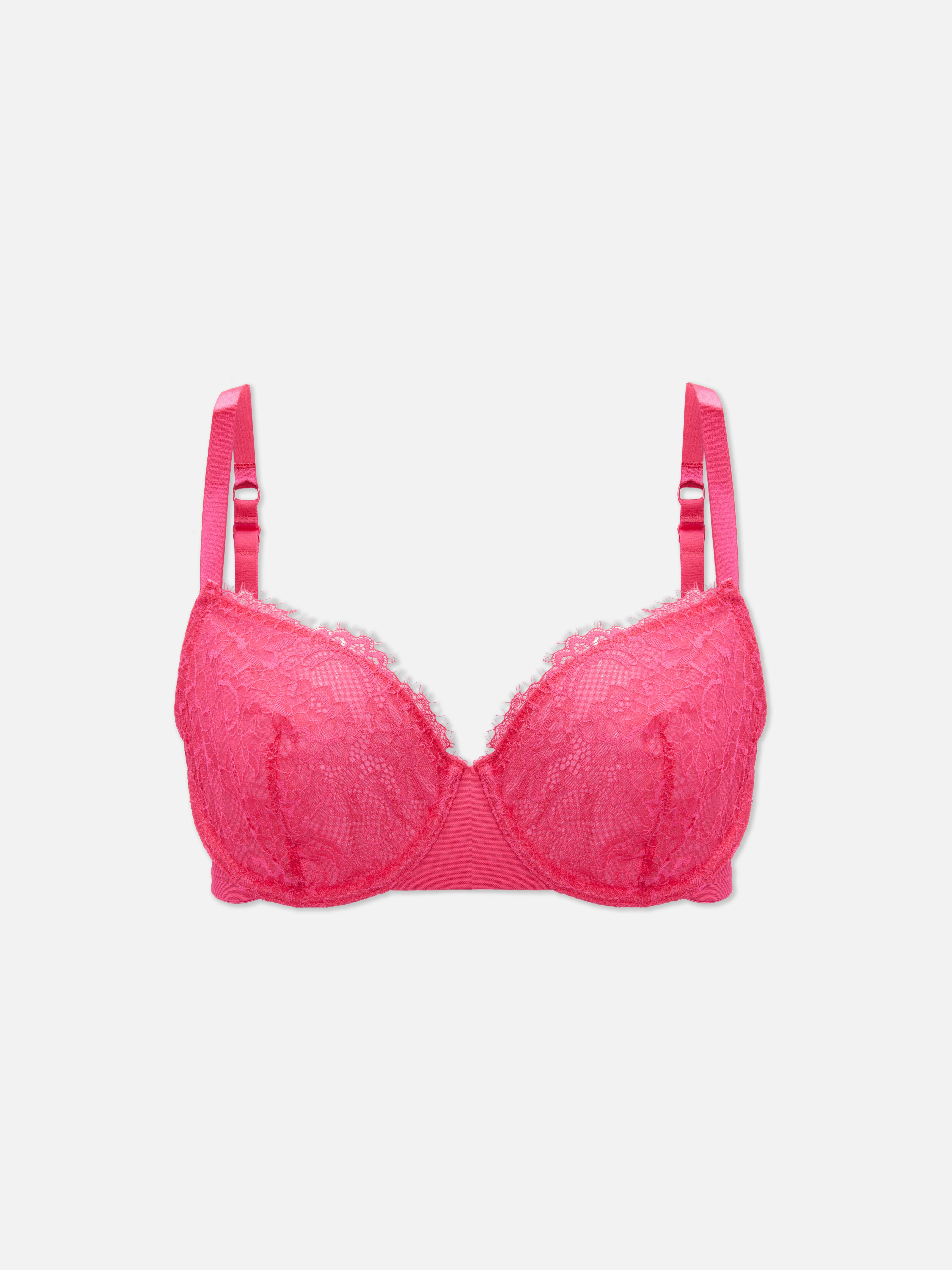 PRIMARK LADIES NON Wired Rose Pink Lace Bralette. Bra Size 34C. BNWT. £0.99  - PicClick UK