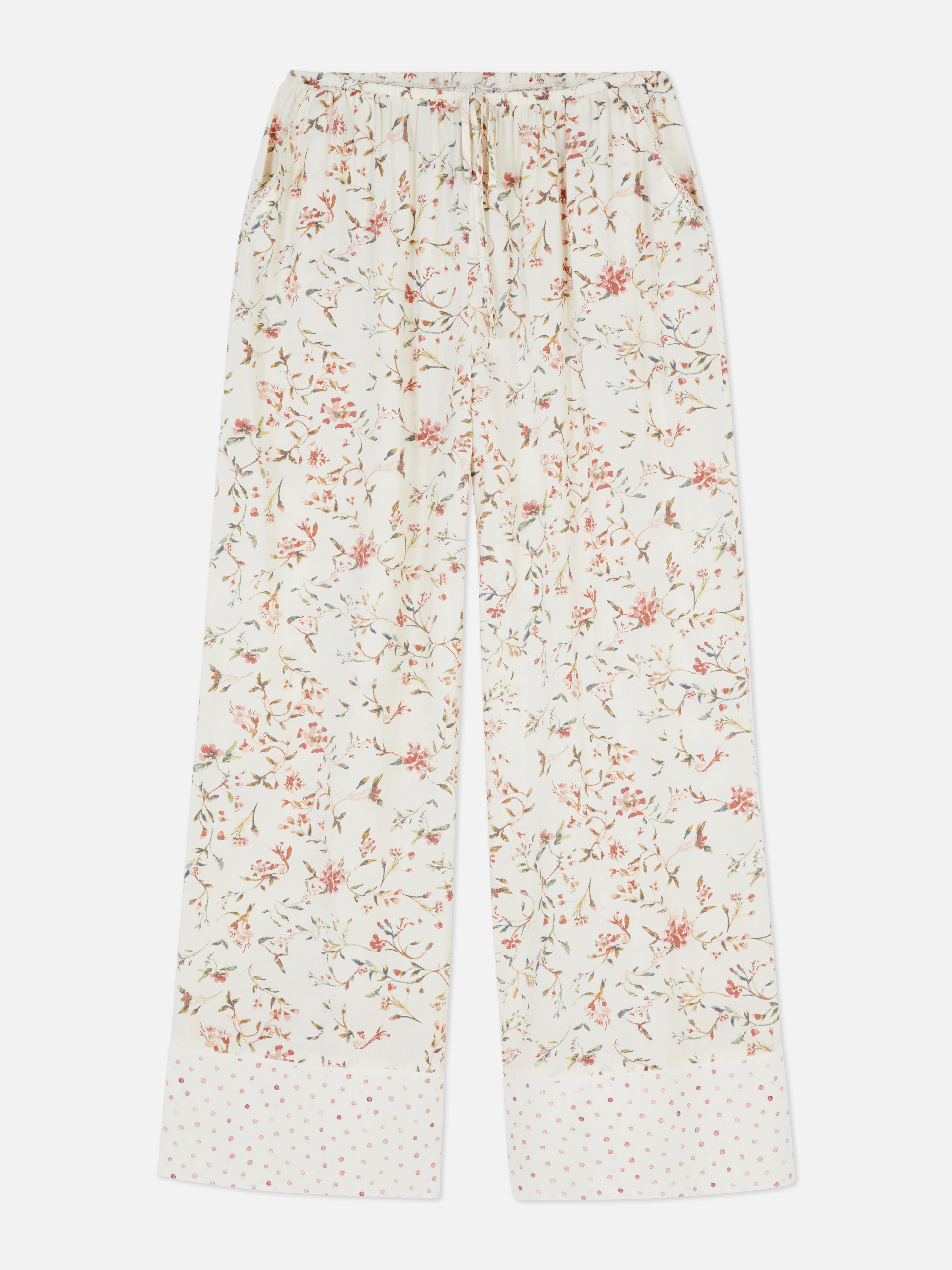 Floral Wide Leg Pyjama Bottoms