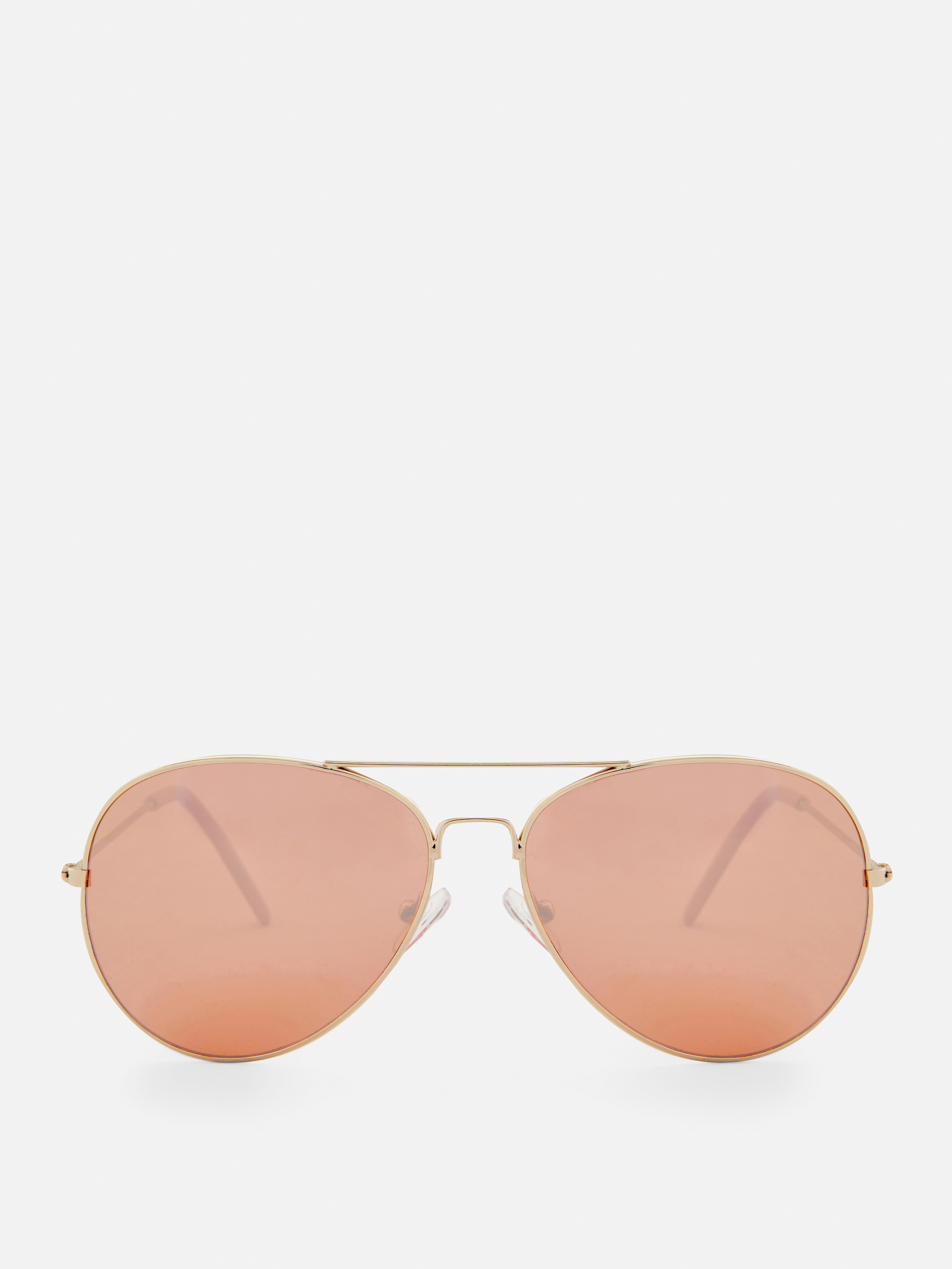 Tinted Metal Frame Round Sunglasses