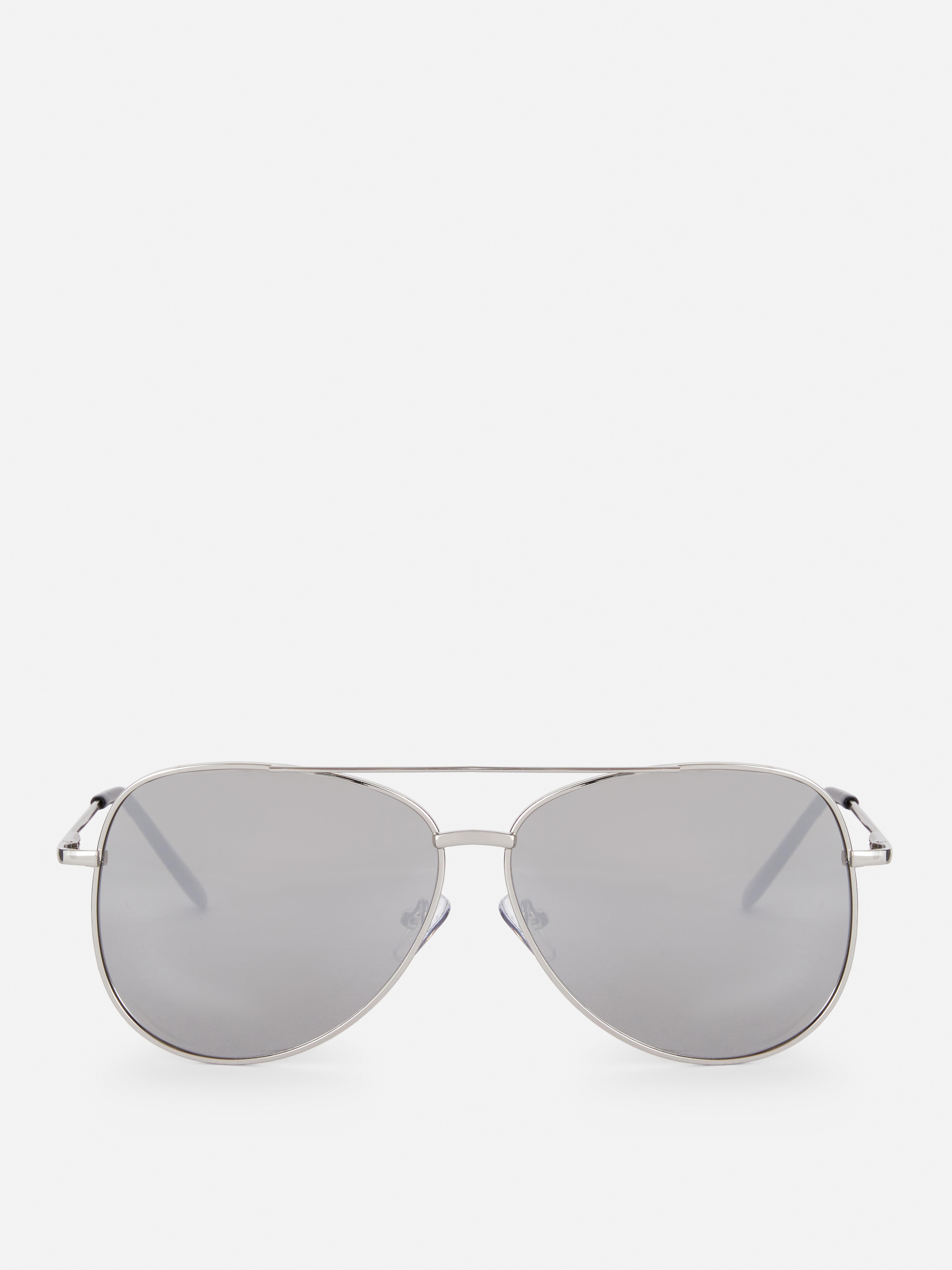 Metal Frame Round Sunglasses Silver