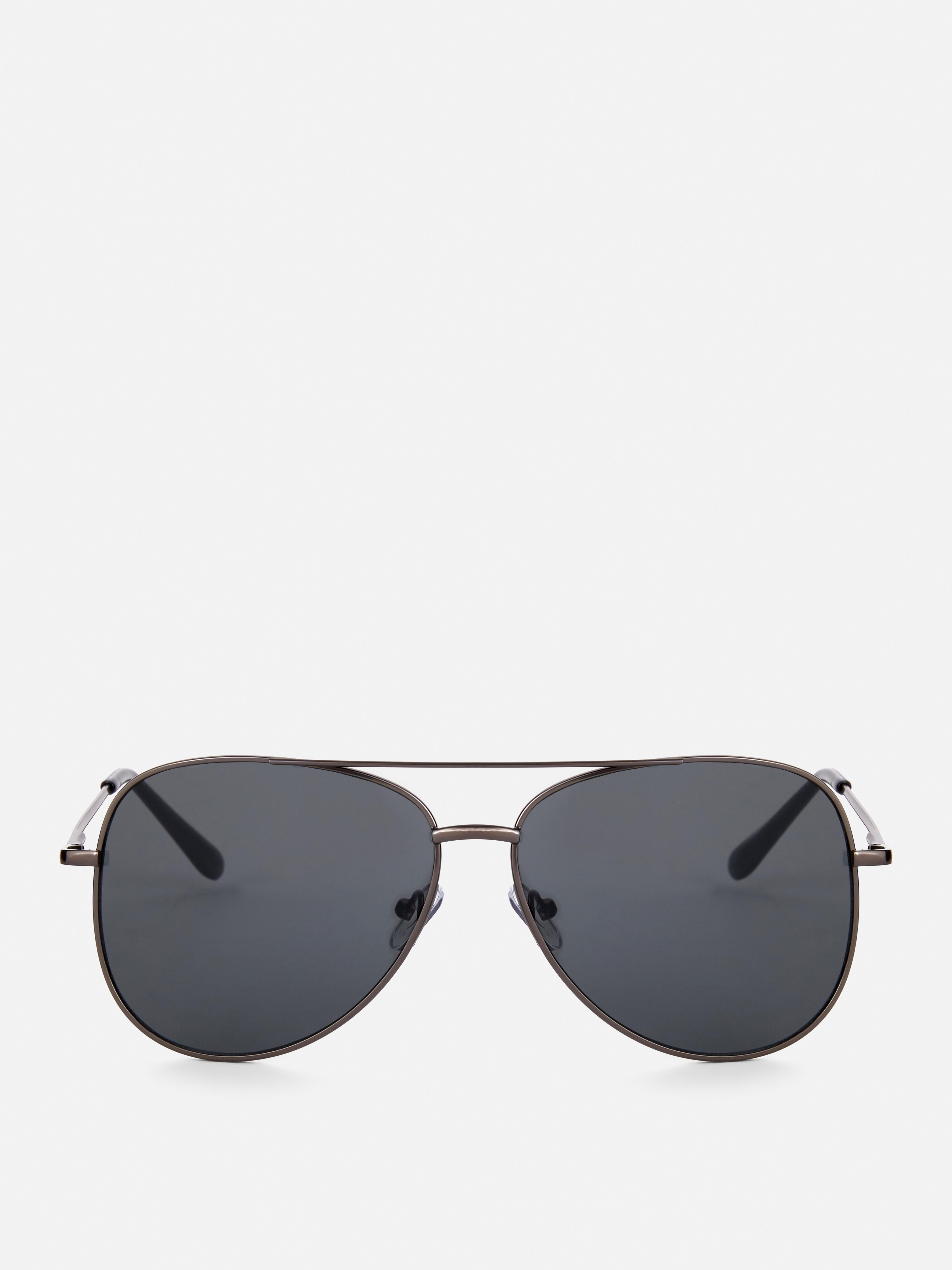 Metal Frame Round Sunglasses Black