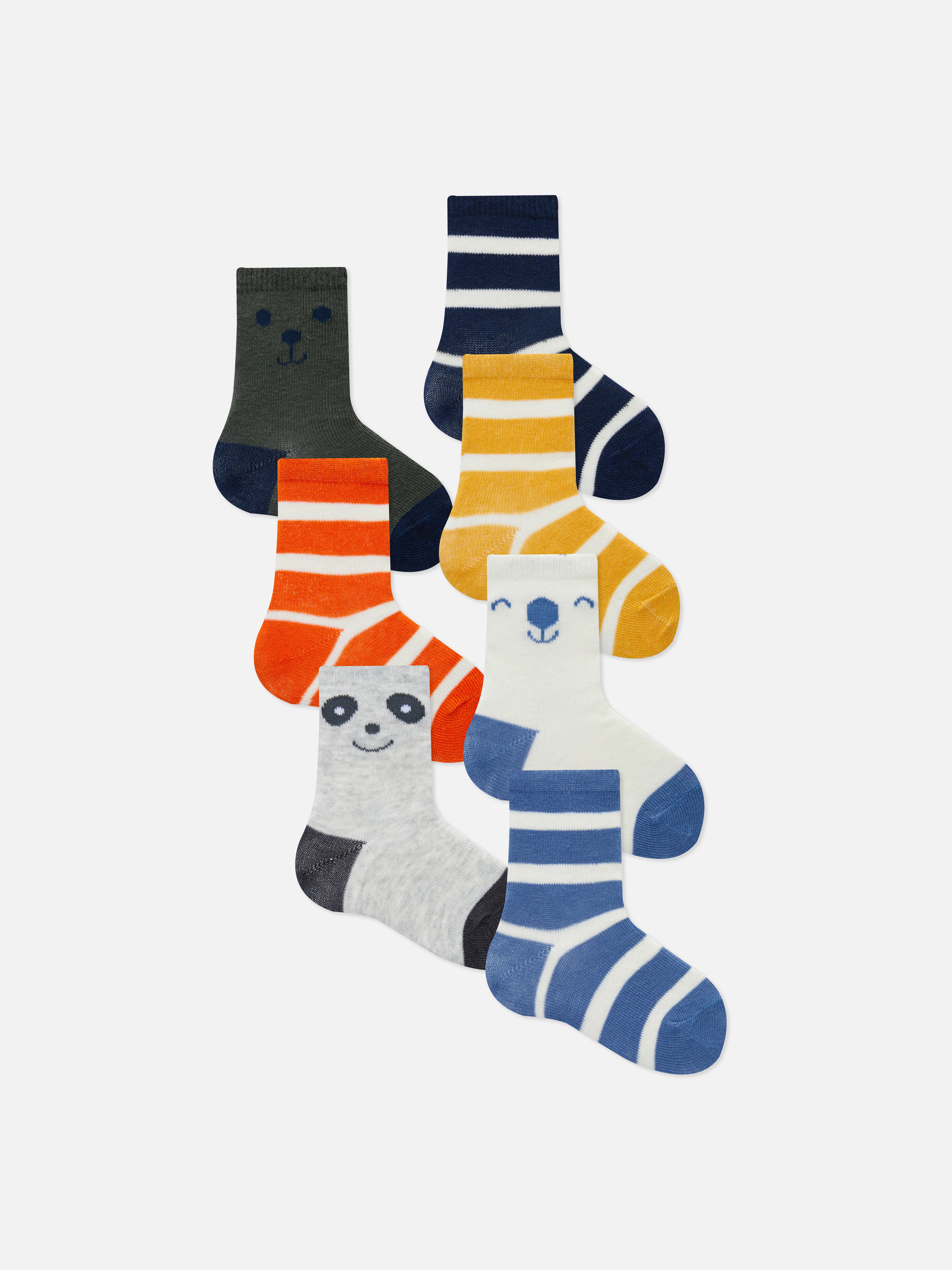 Socken mit verschiedenen Mustern, 7er-Pack