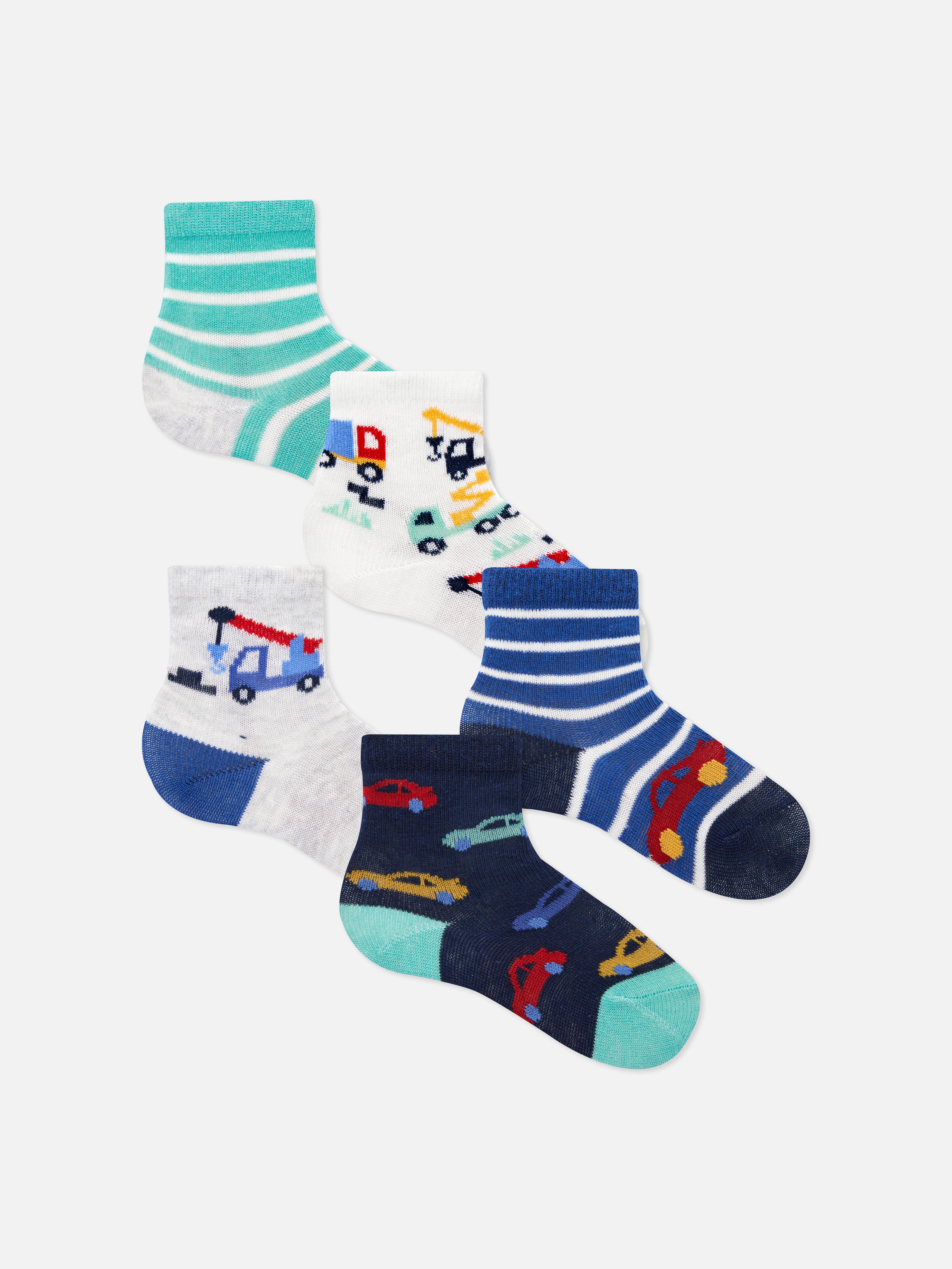 5pk Patterned Socks
