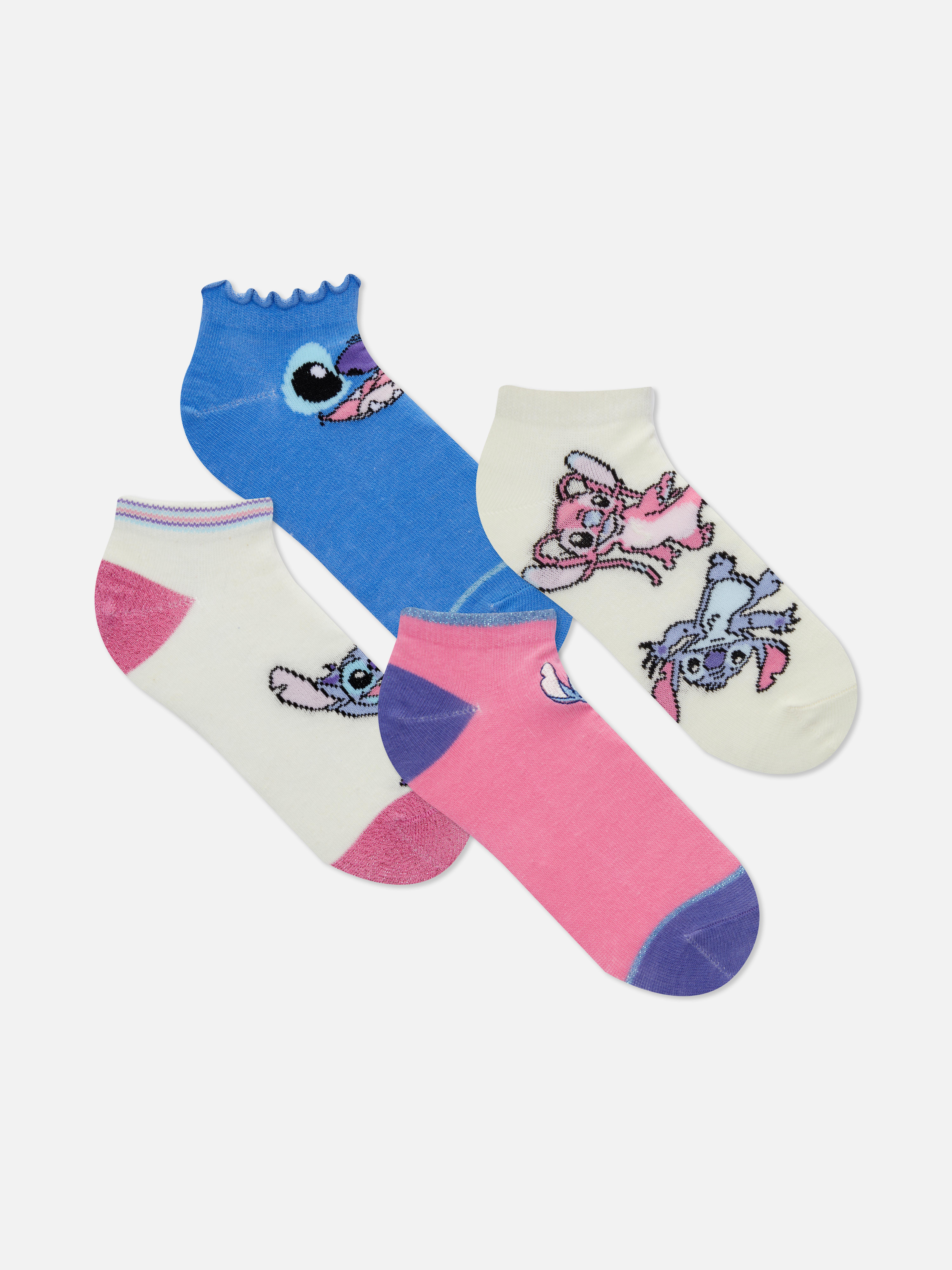 4pk Disney's Lilo & Stitch Trainer Socks