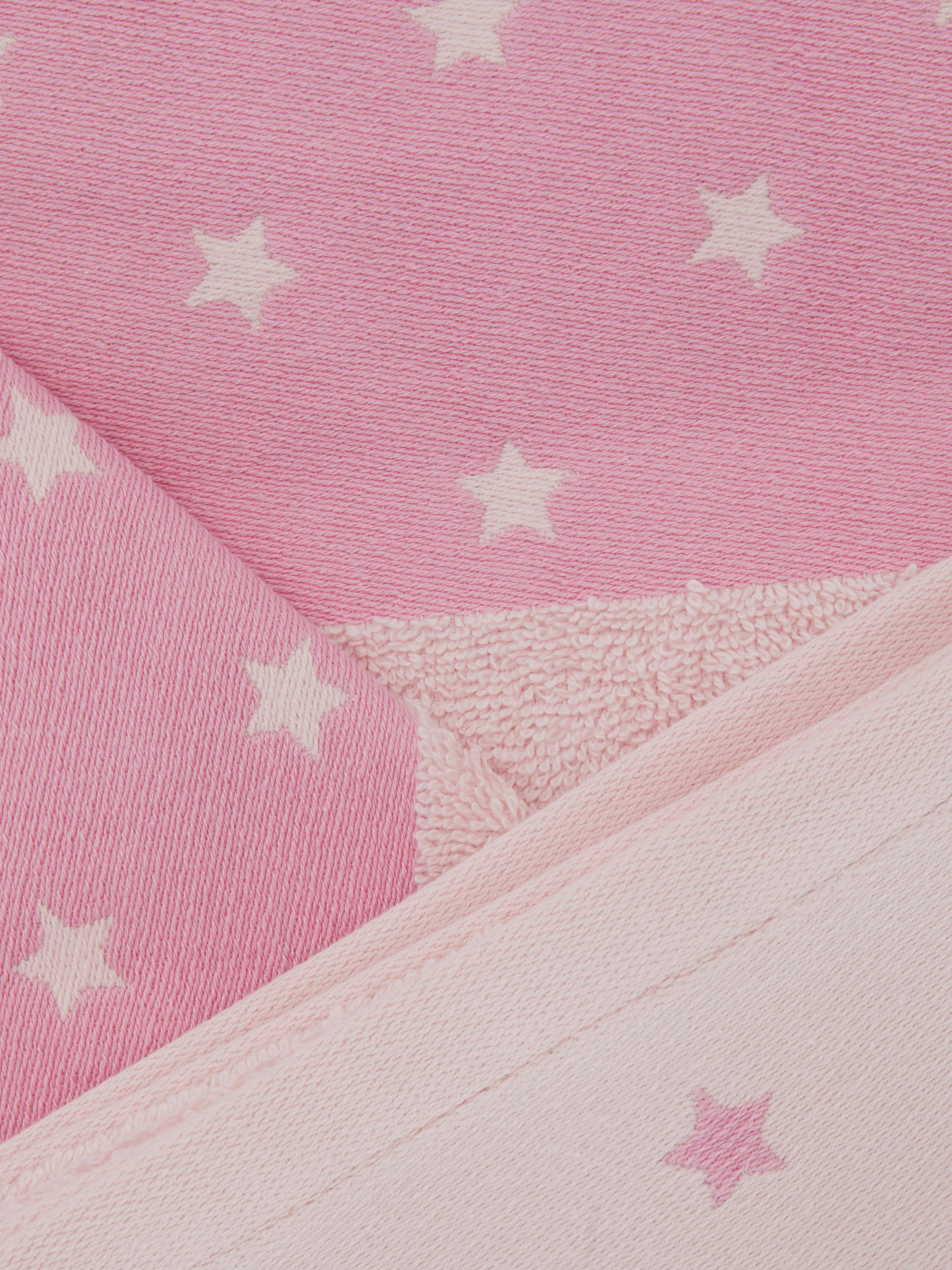 Pink 2pk Star Baby Towels Primark