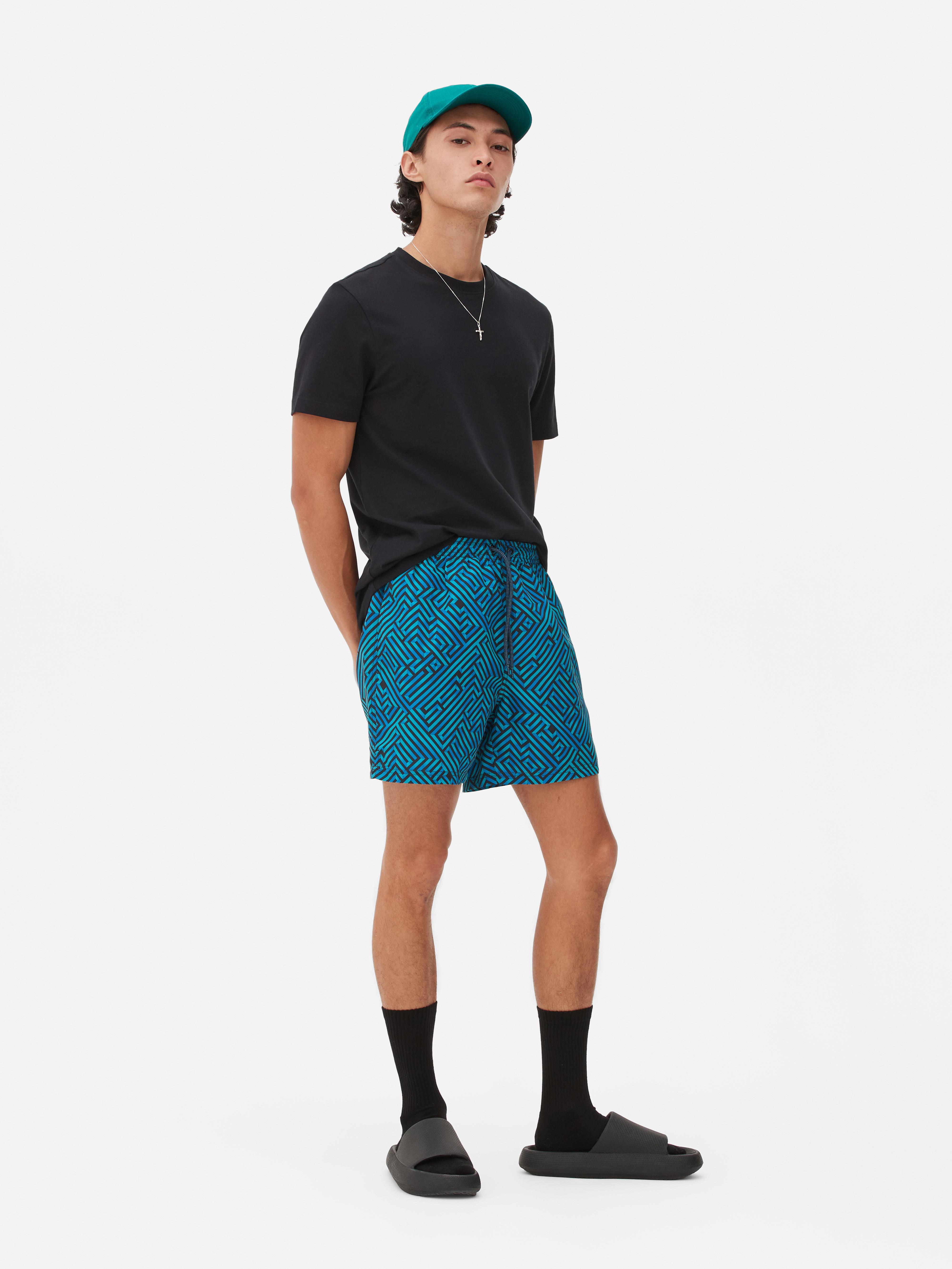 Geometric Print Swim Shorts