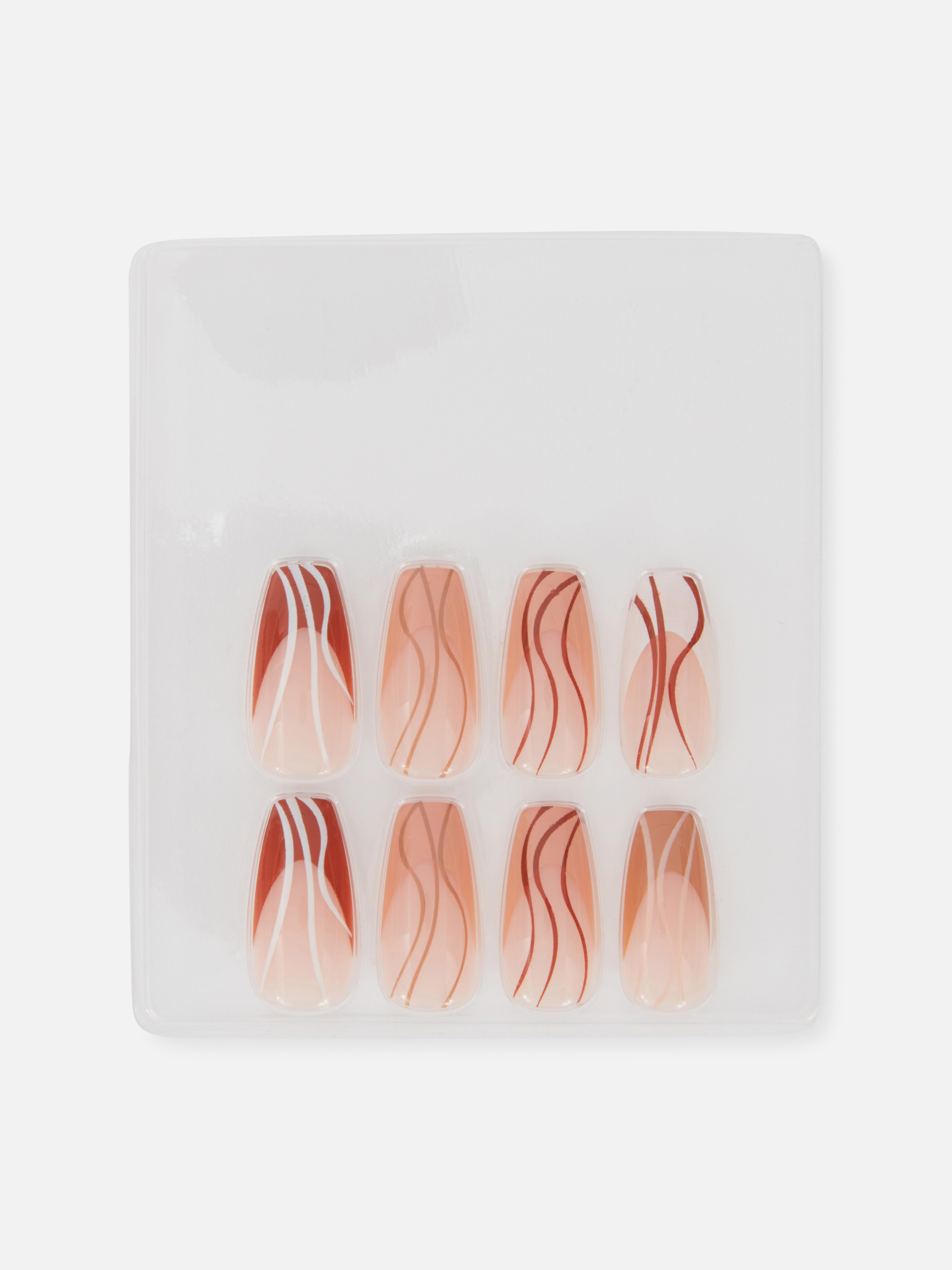 PS... Swirl Coffin False Nails