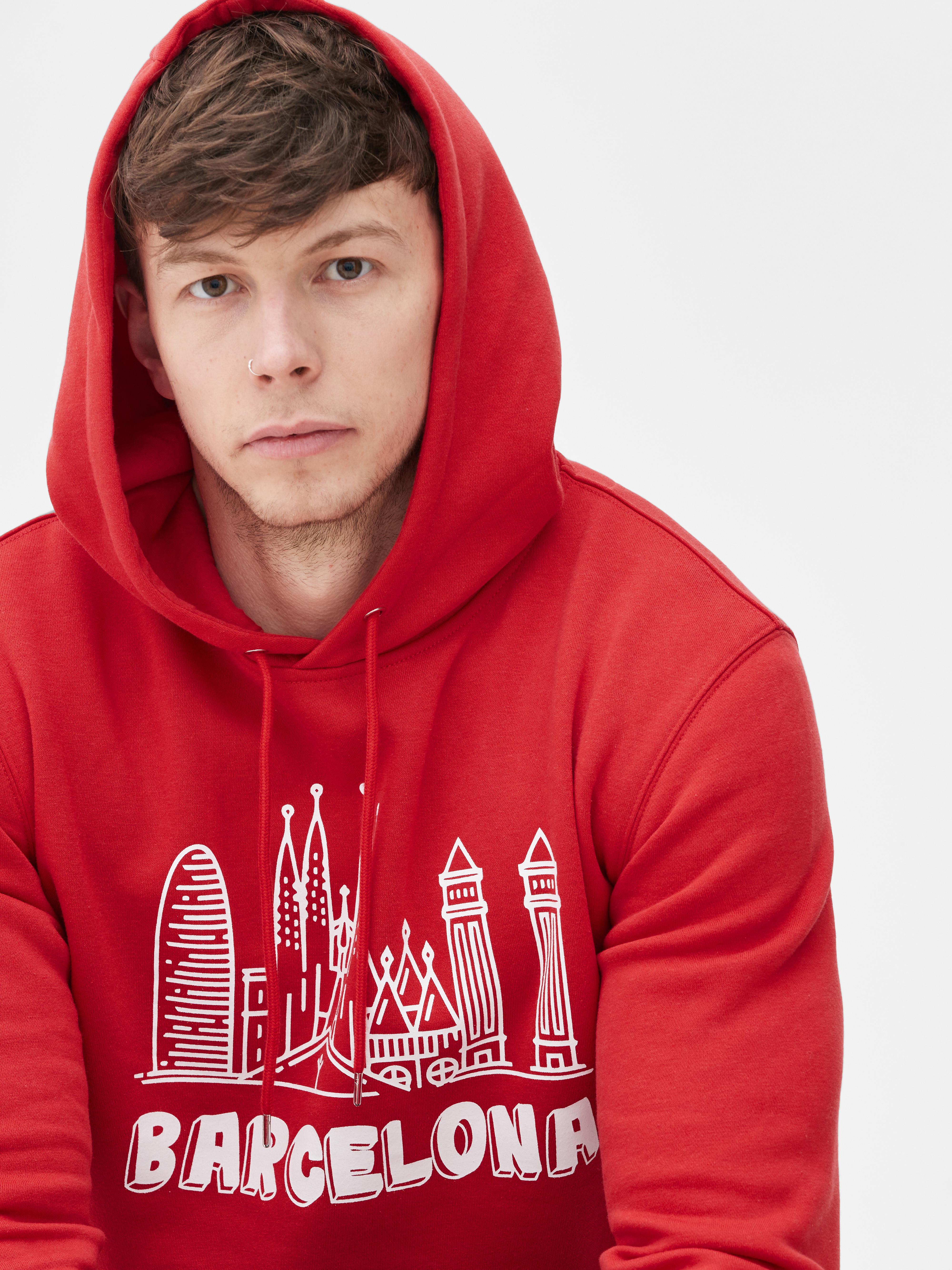 Sudadera roja capucha online primark