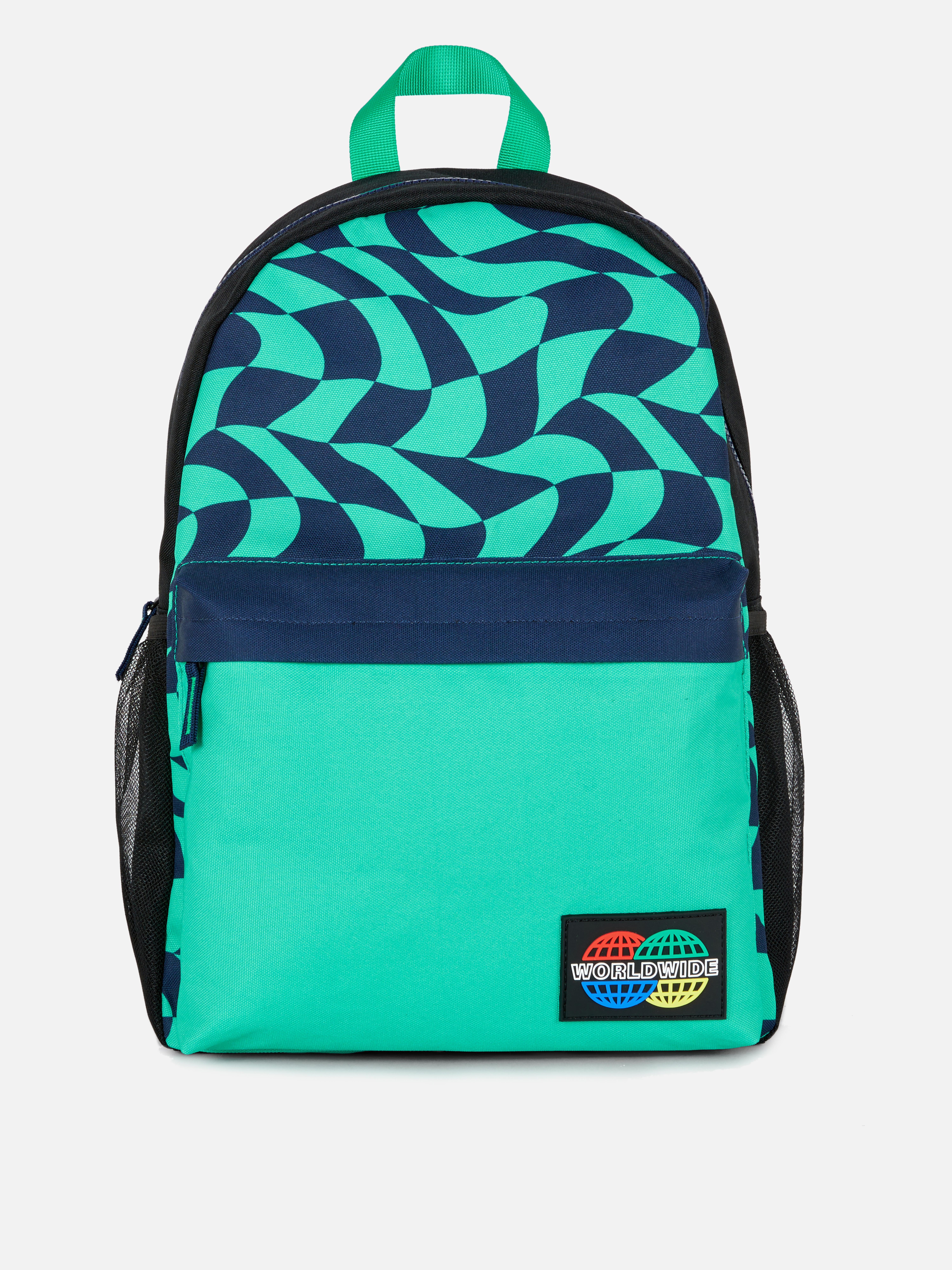 Chequerboard Print Backpack