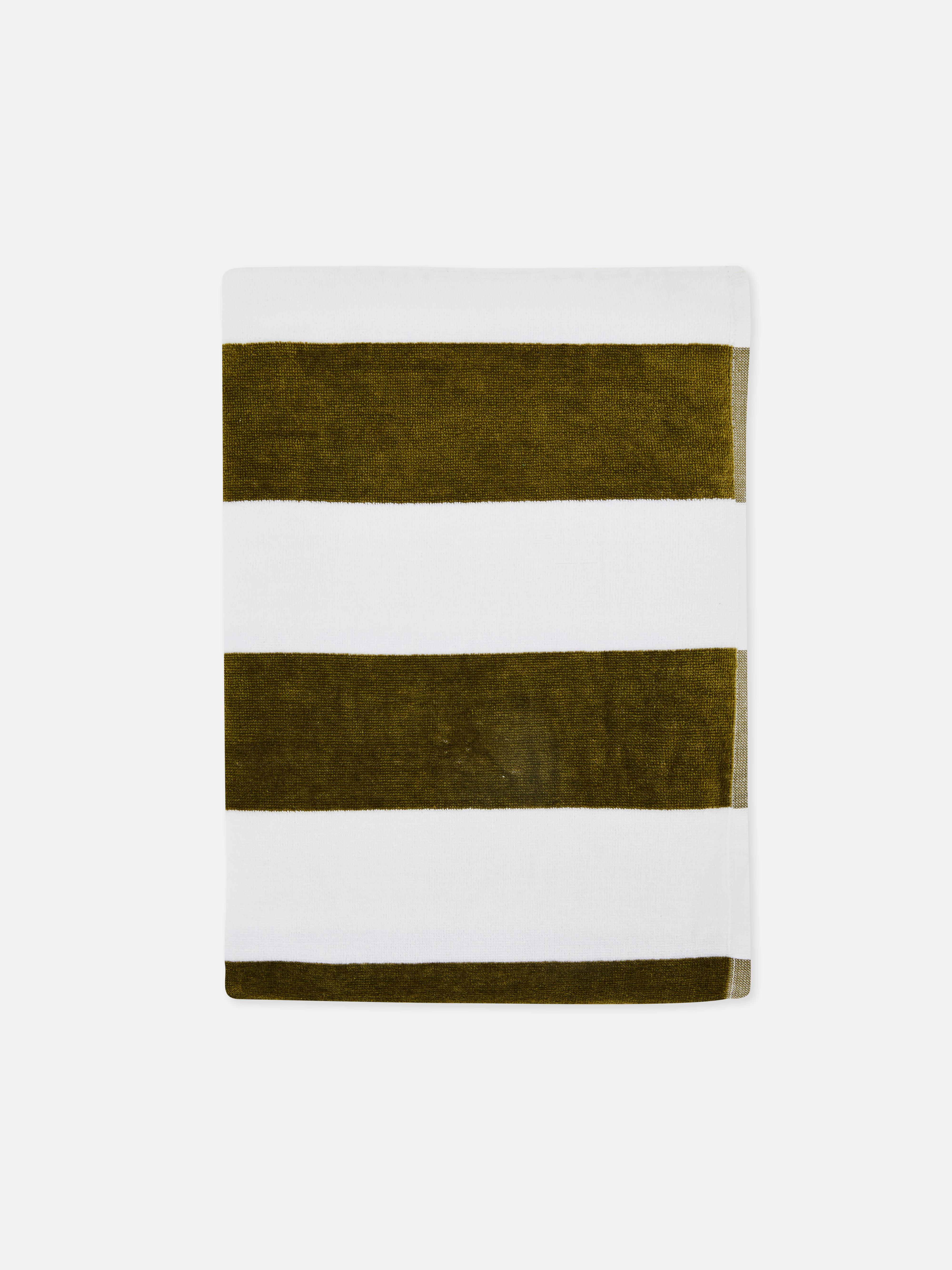 Stripe Beach Towel Olive