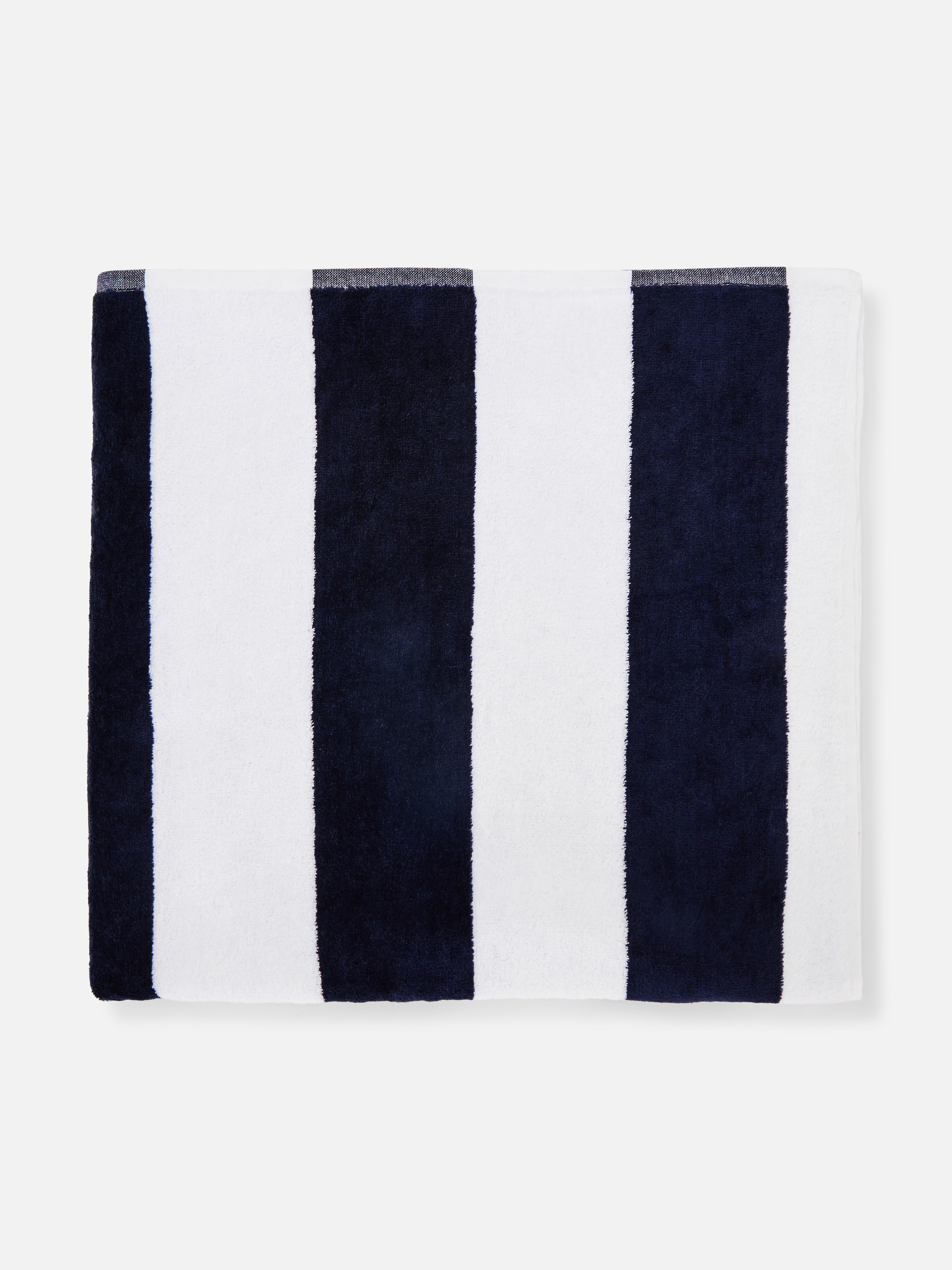 Striped Beach Towel Navy