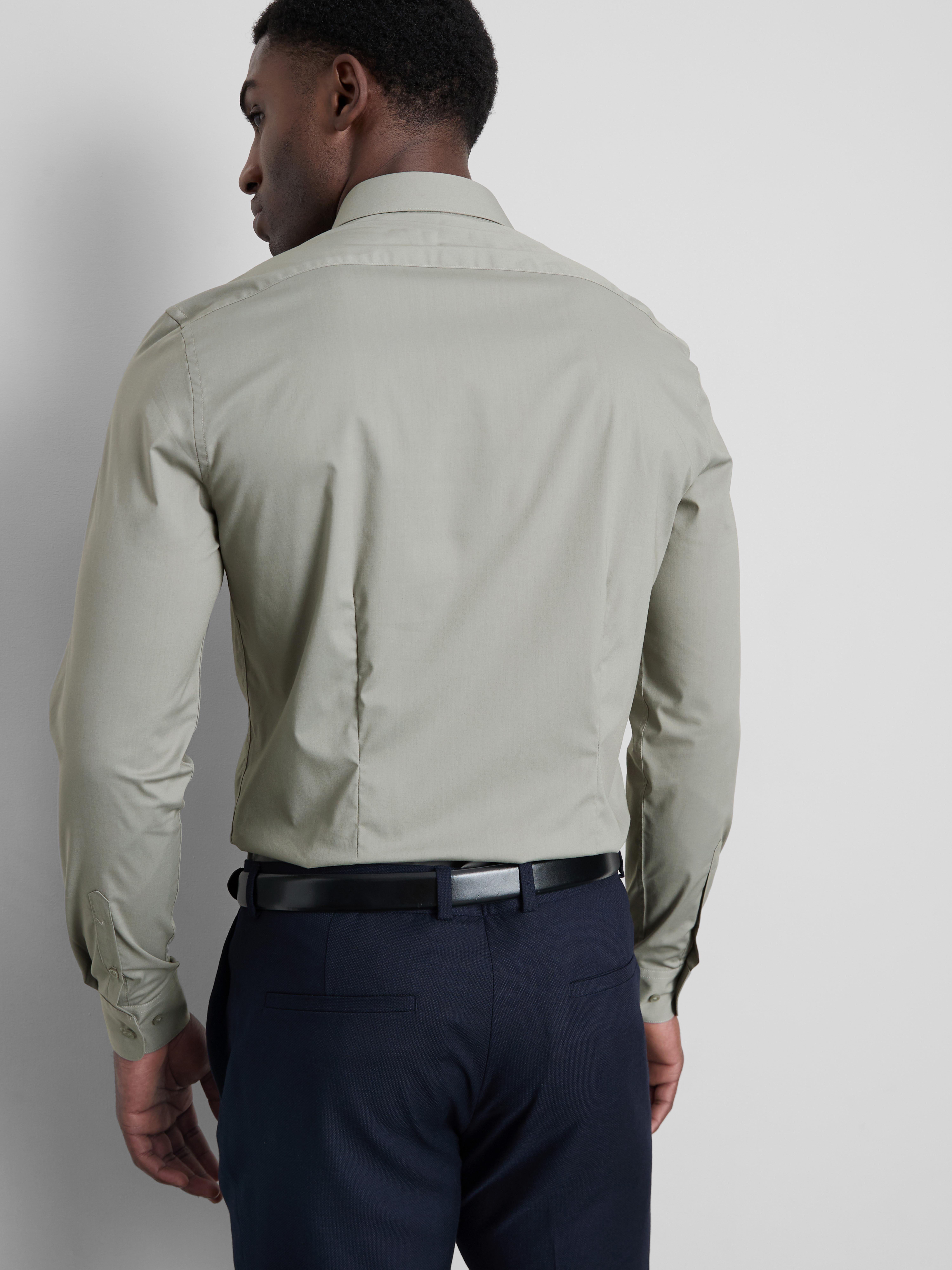 Slim Fit Stretch Button-Up Shirt