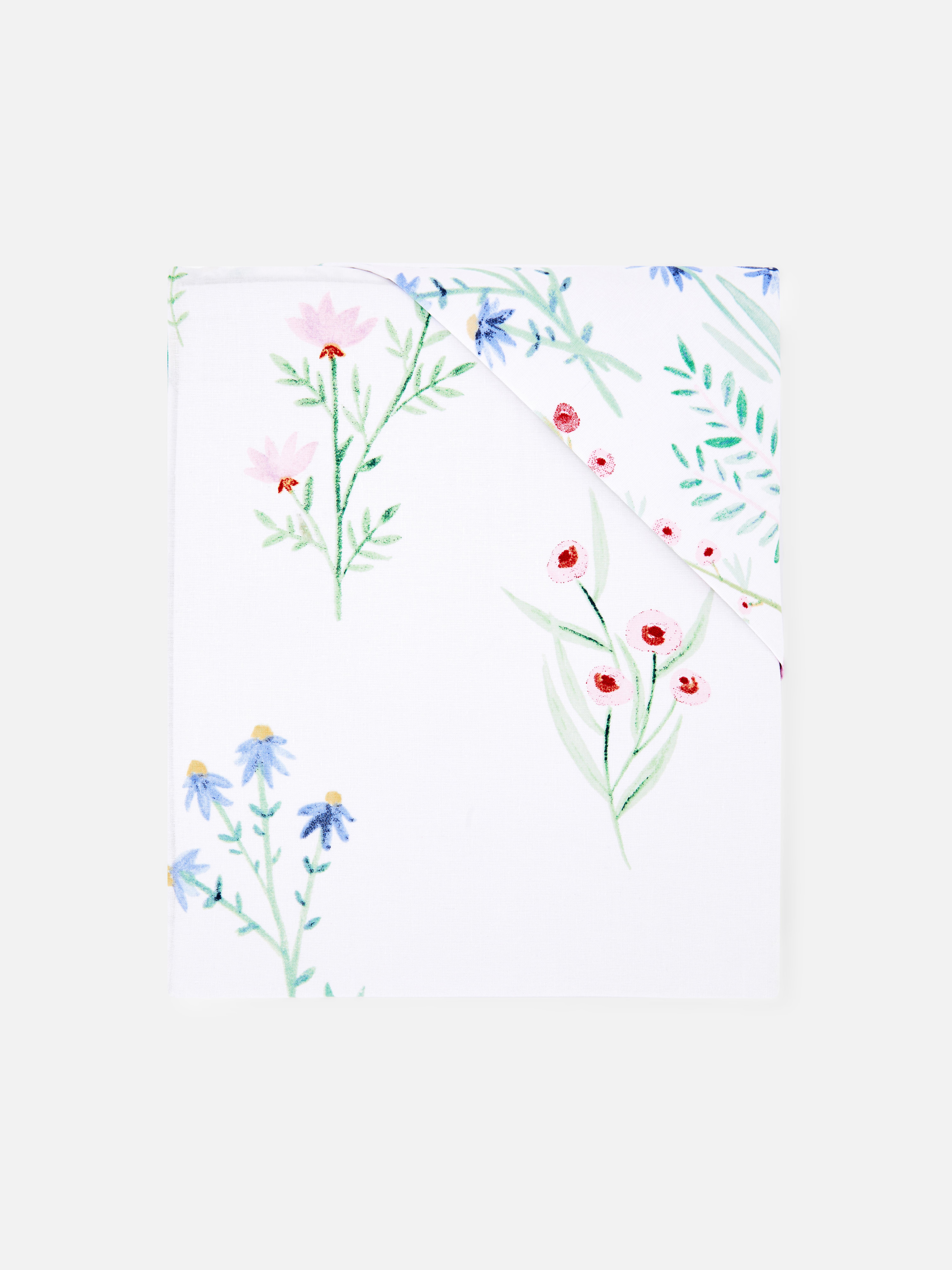 Multicoloured Delicate Floral Double Duvet Cover Set