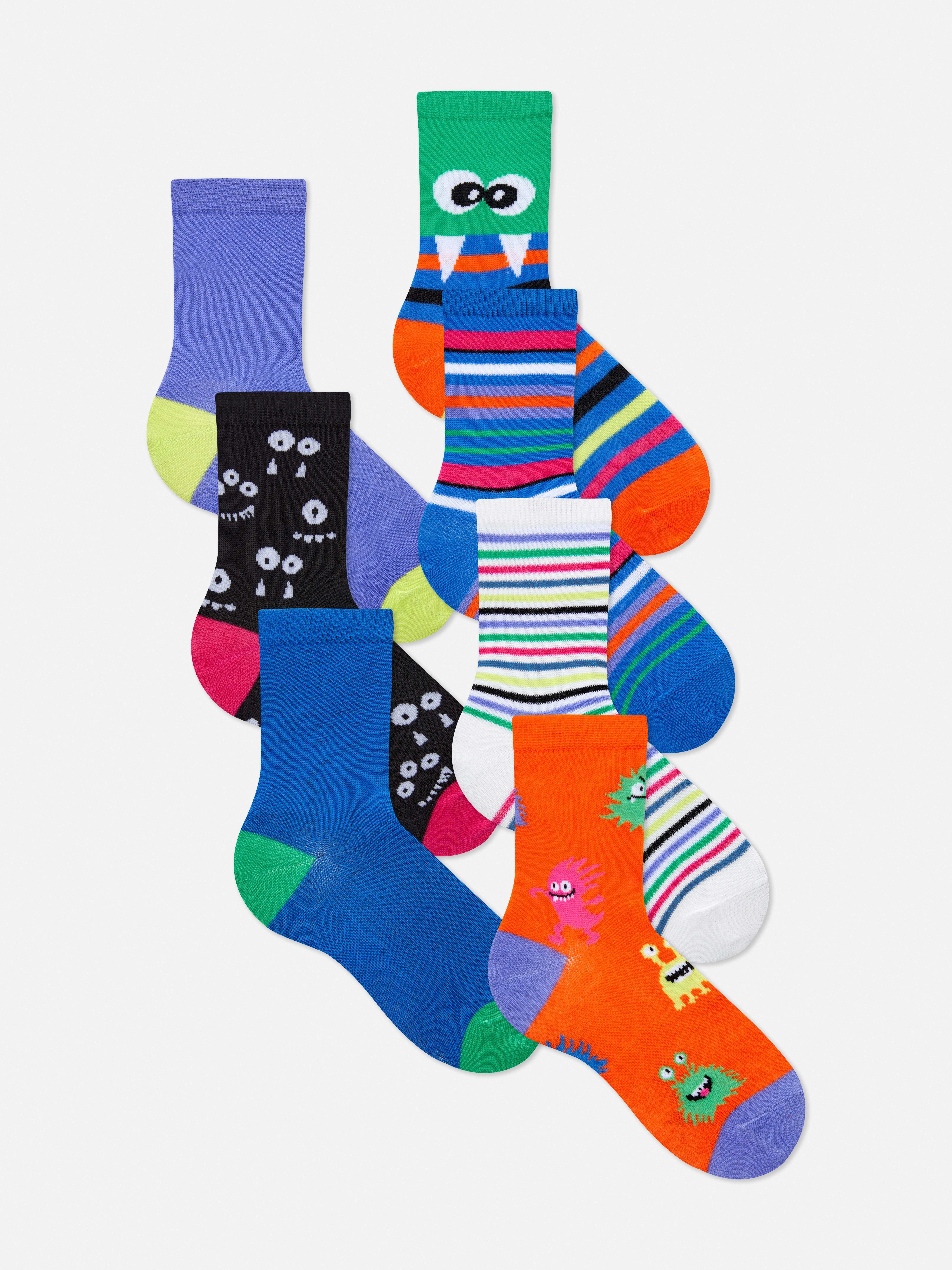 7pk Monster Ankle Socks