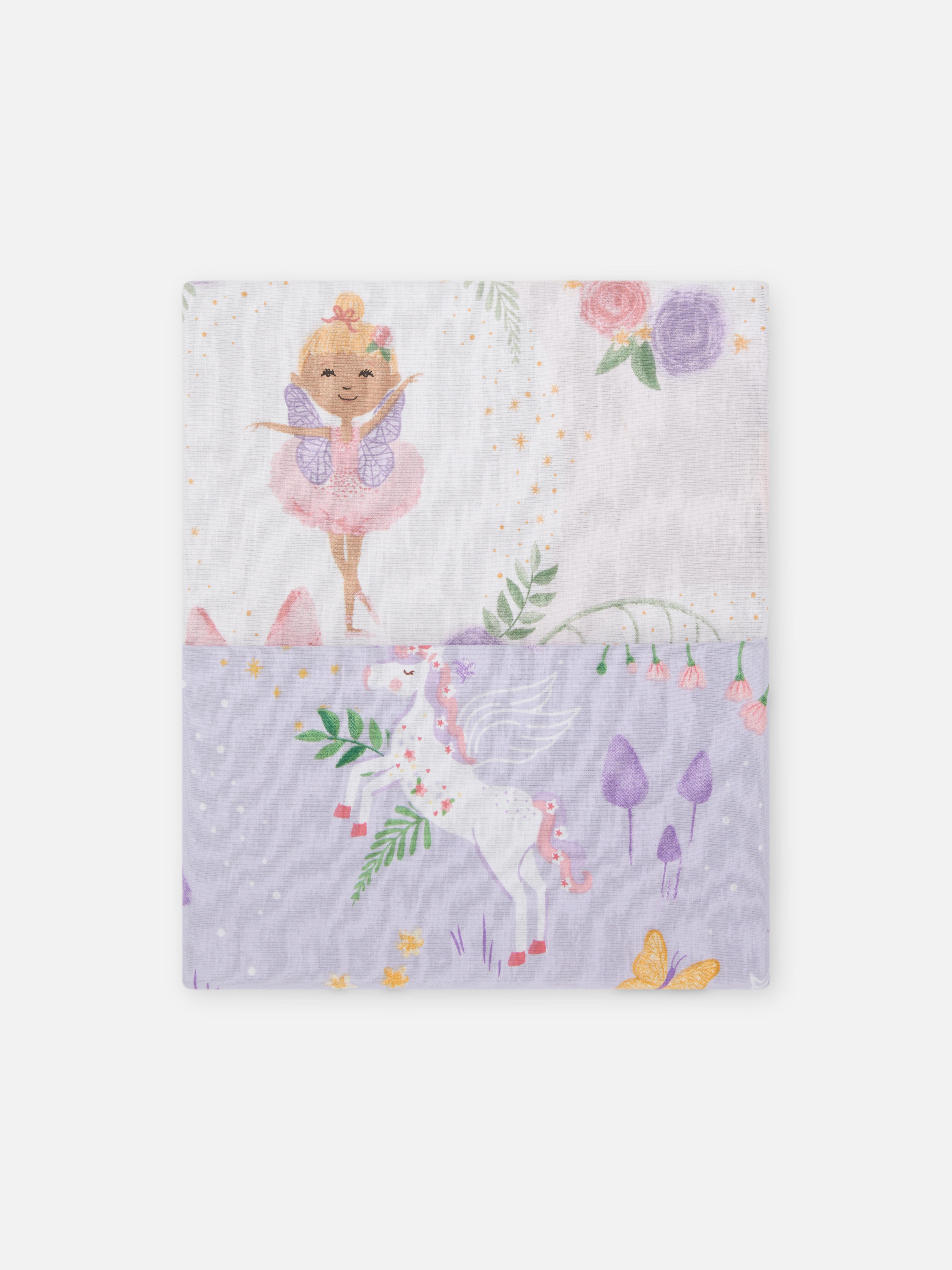 Multicoloured Fairy Double Duvet Cover Set