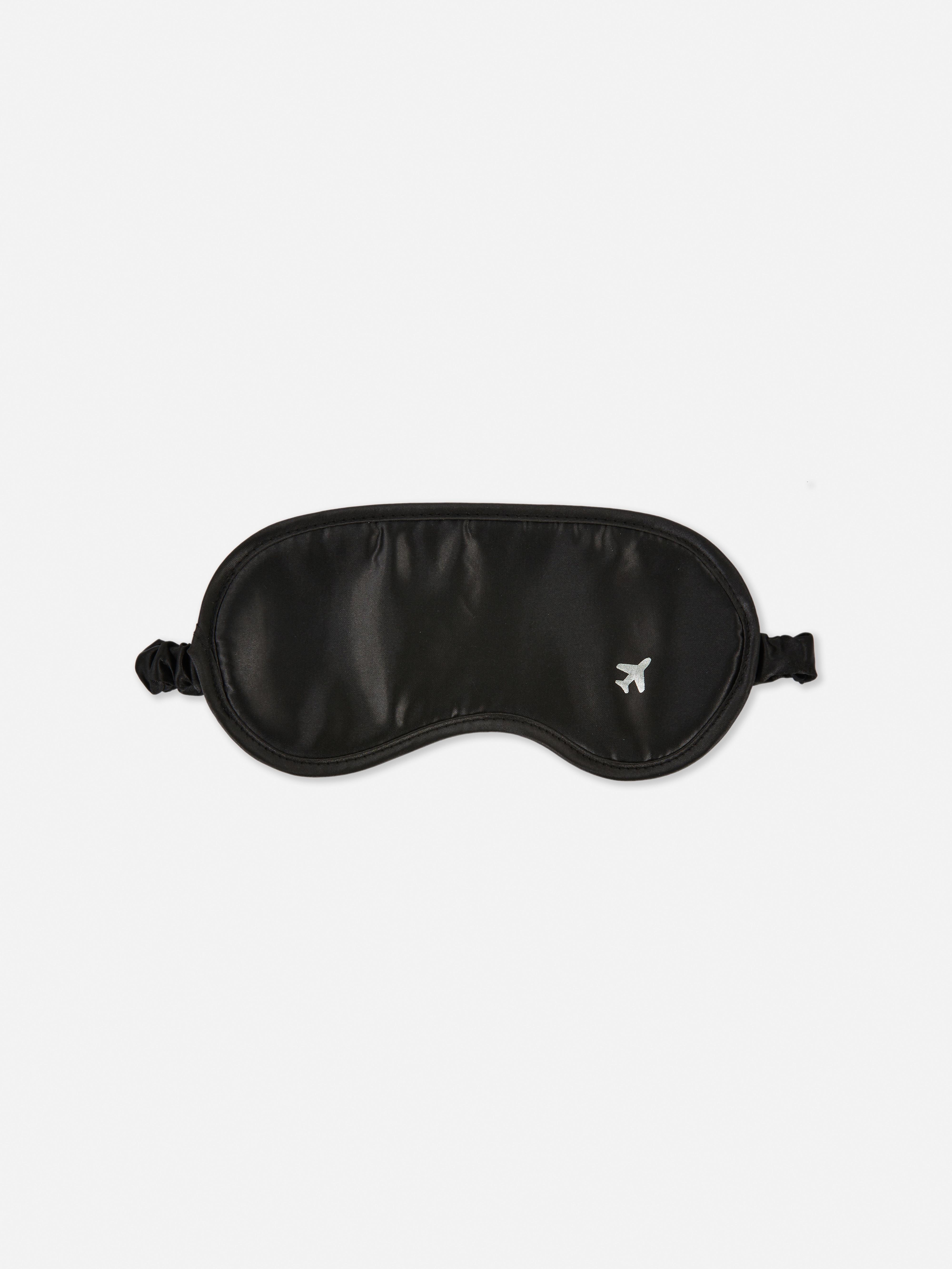 black travel eye mask