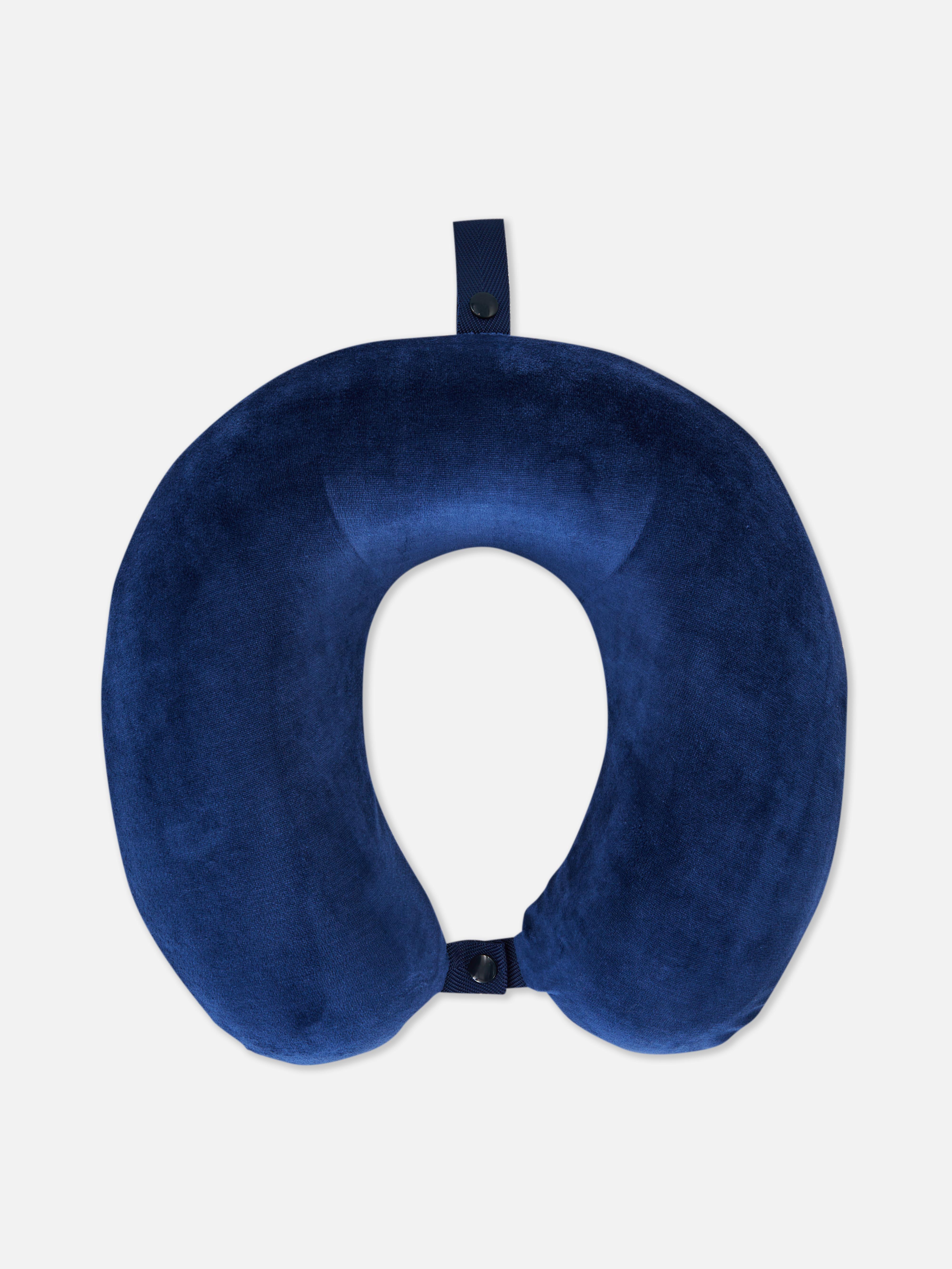 Navy Memory Foam Travel Neck Pillow