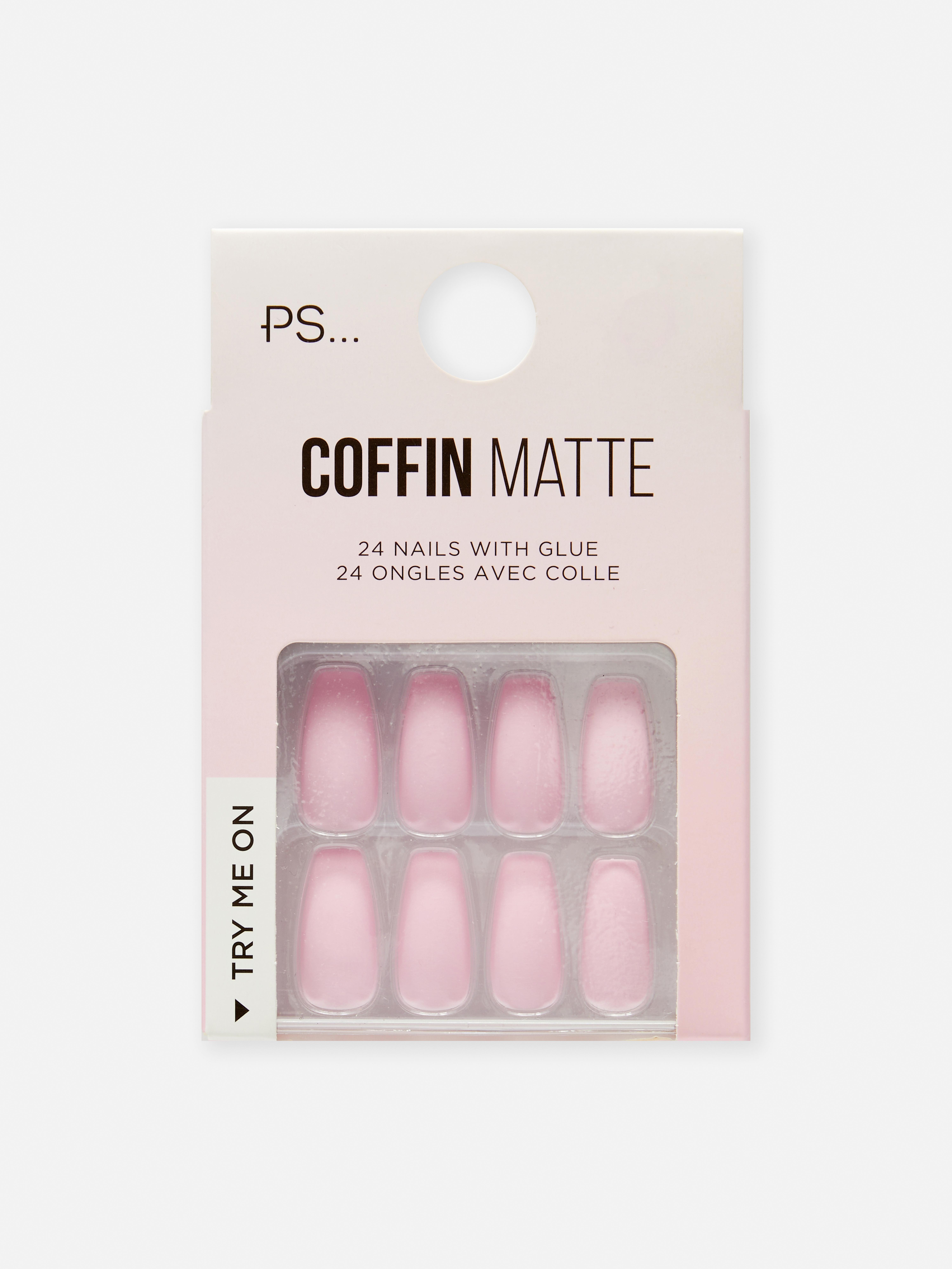 Matte Coffin Press On Nails