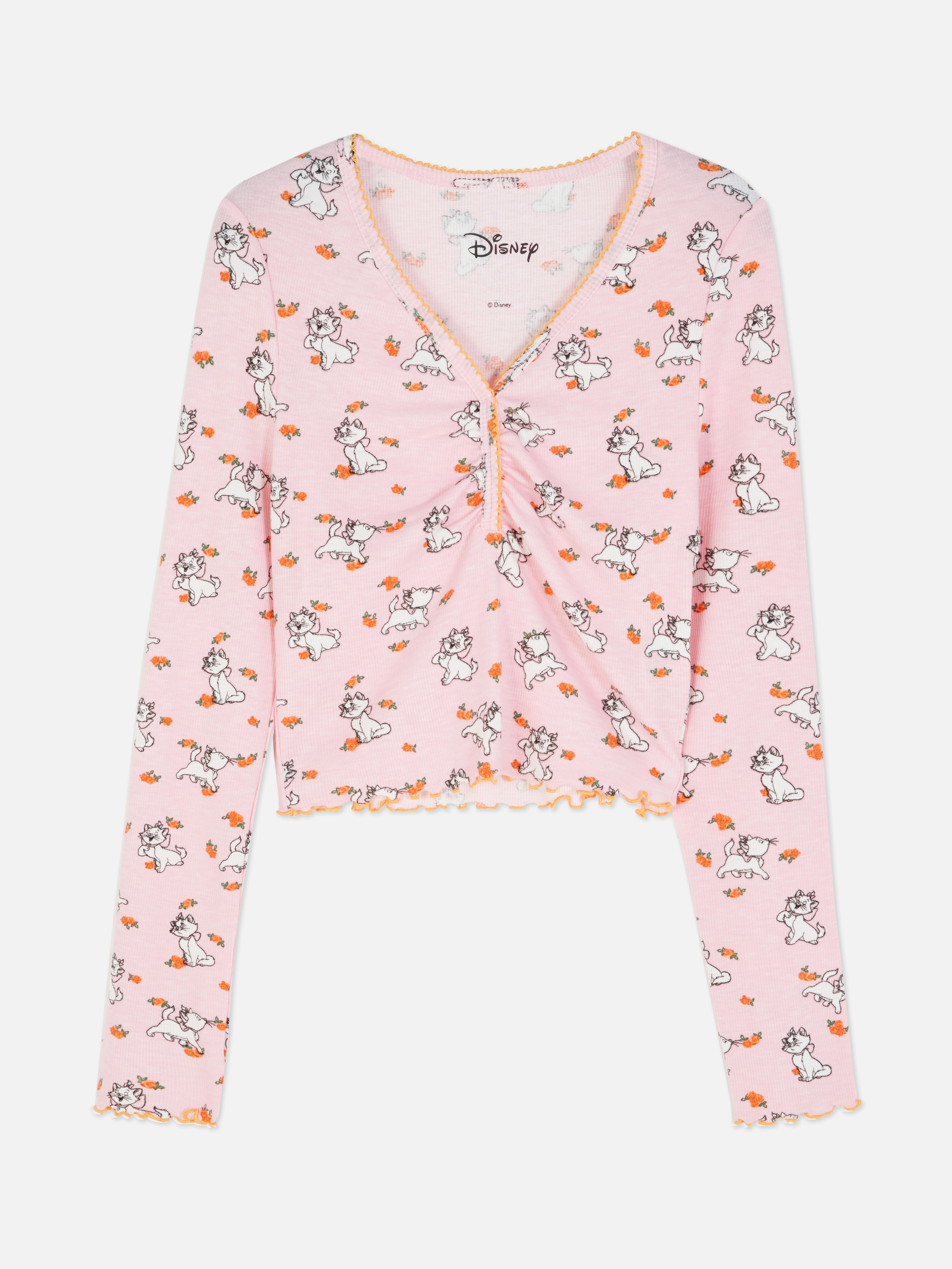 Disney's Aristocats Marie Ribbed Pyjama Top
