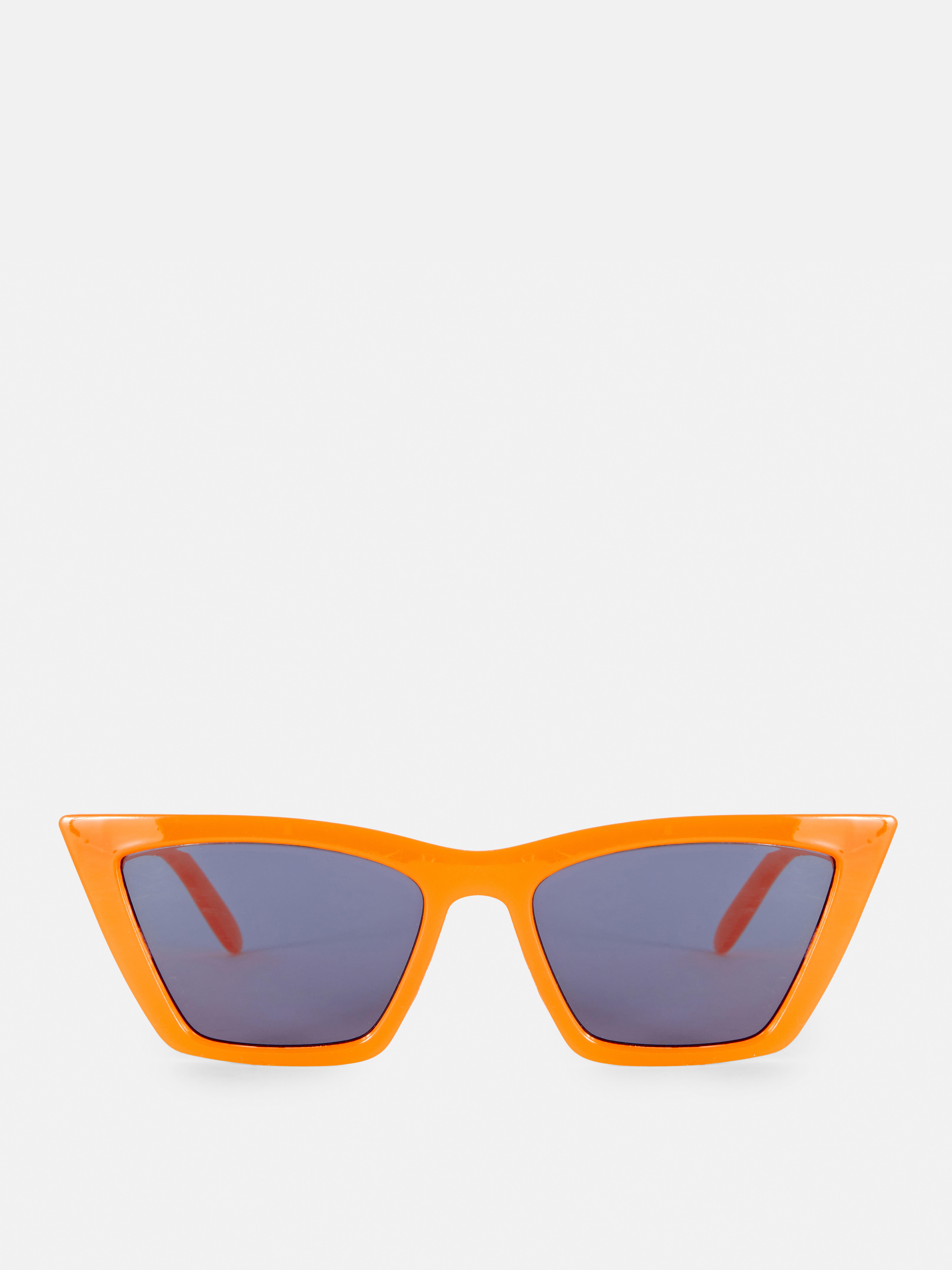 Stretched Cat Eye Sunglasses Orange