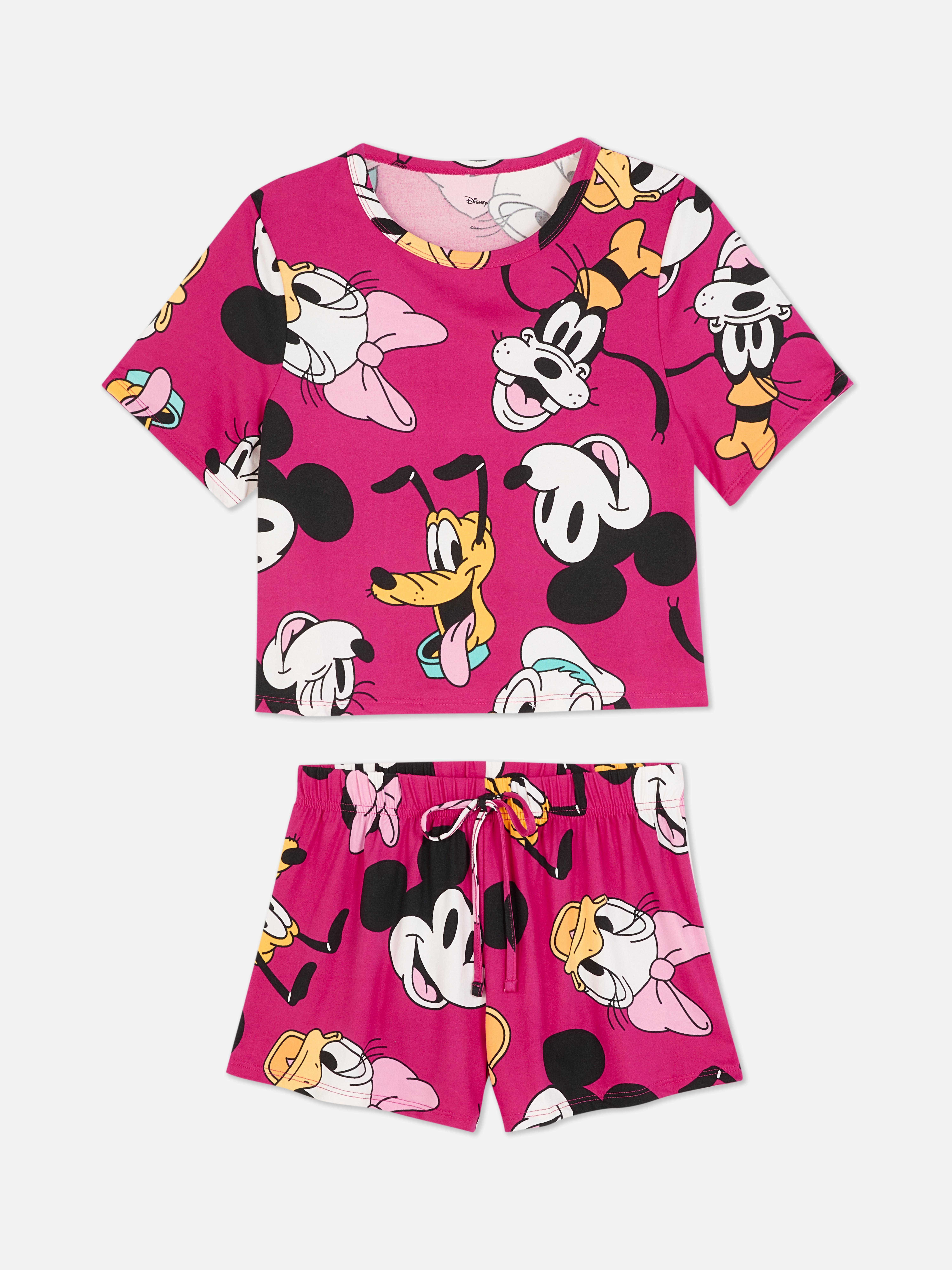 Disney Schlafanzug mit Shorts und Print im Set