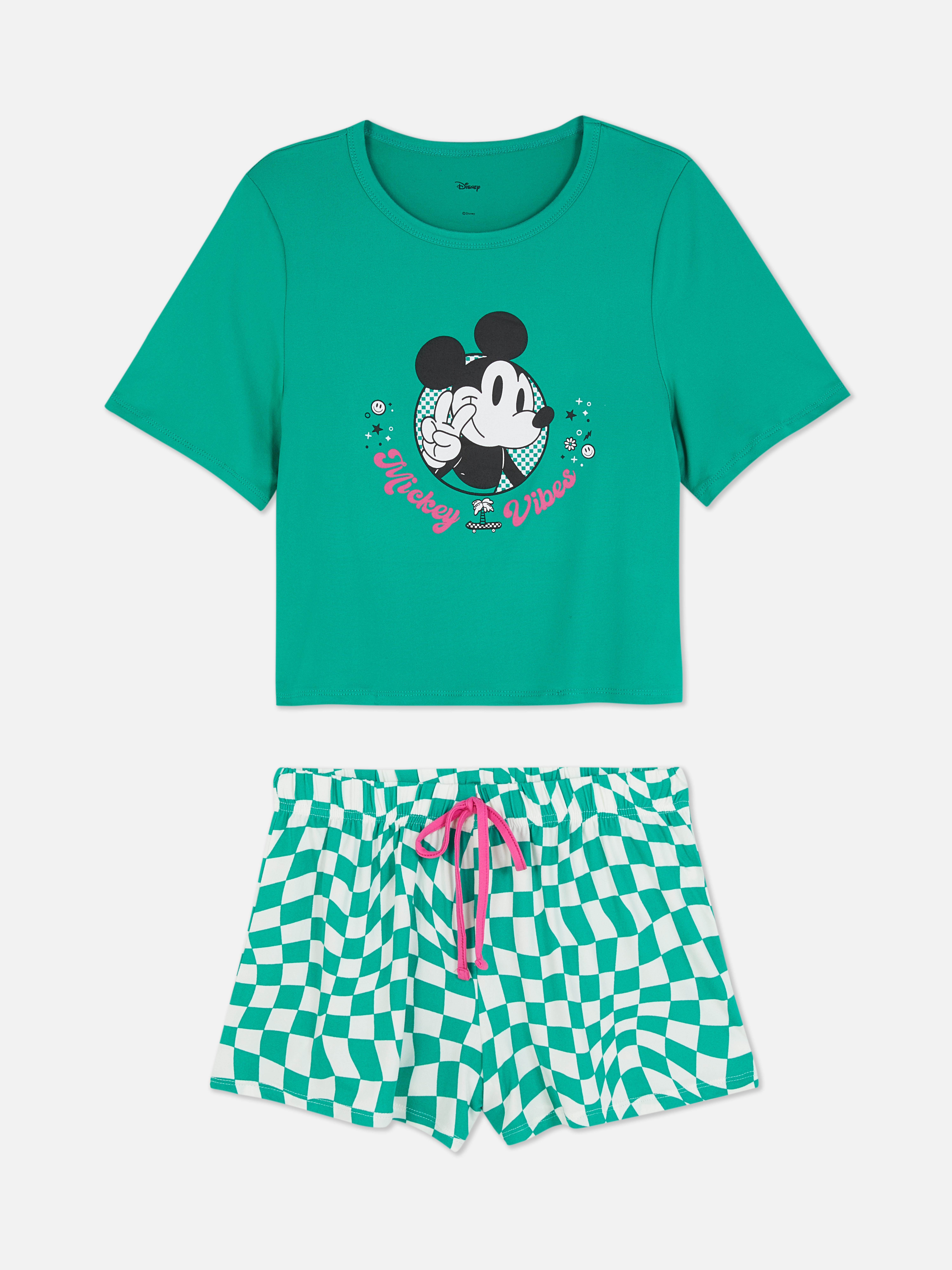 Disney Schlafanzug mit Shorts und Print im Set