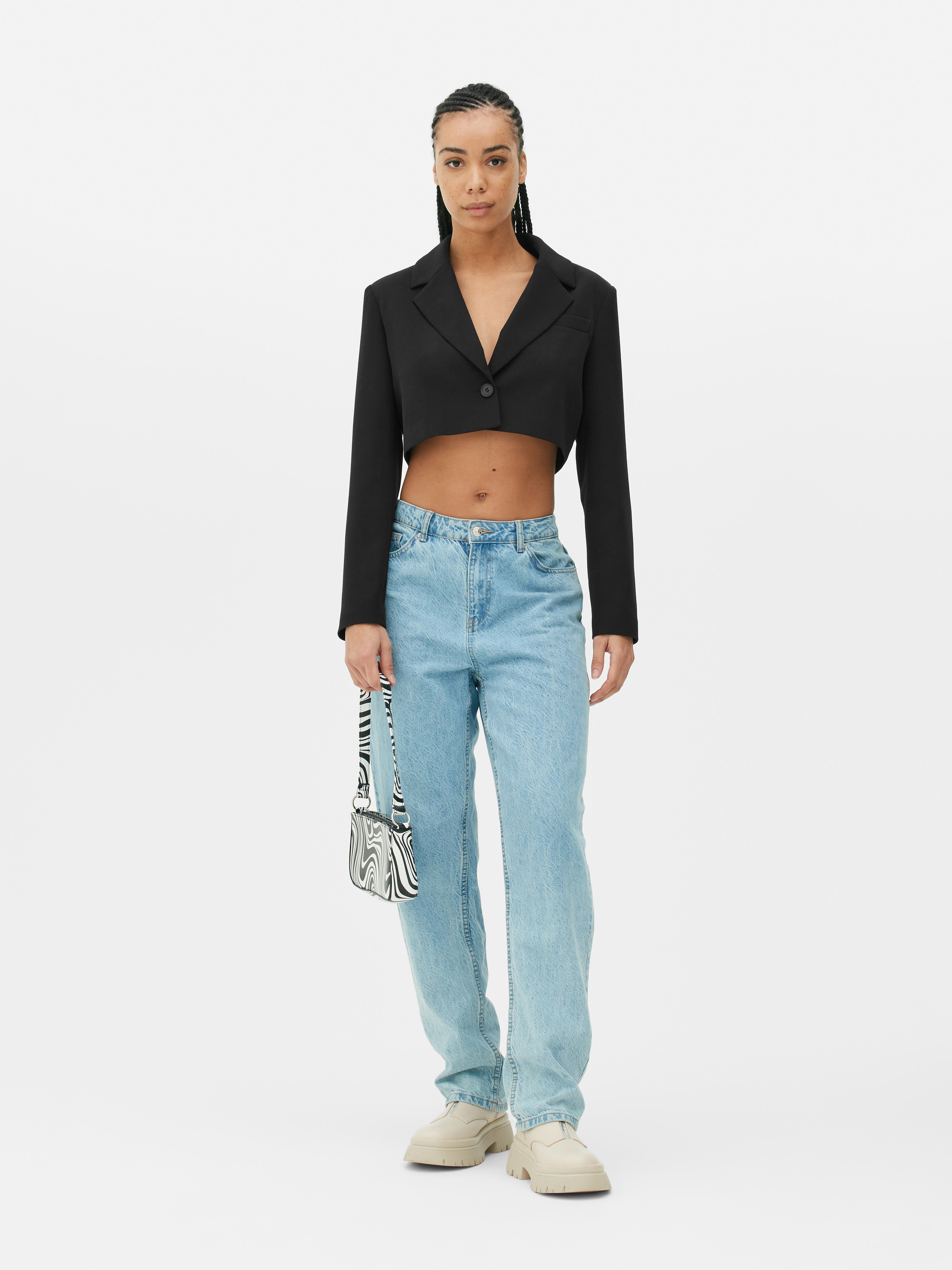 Co-ord Cropped Tailored Blazer Black