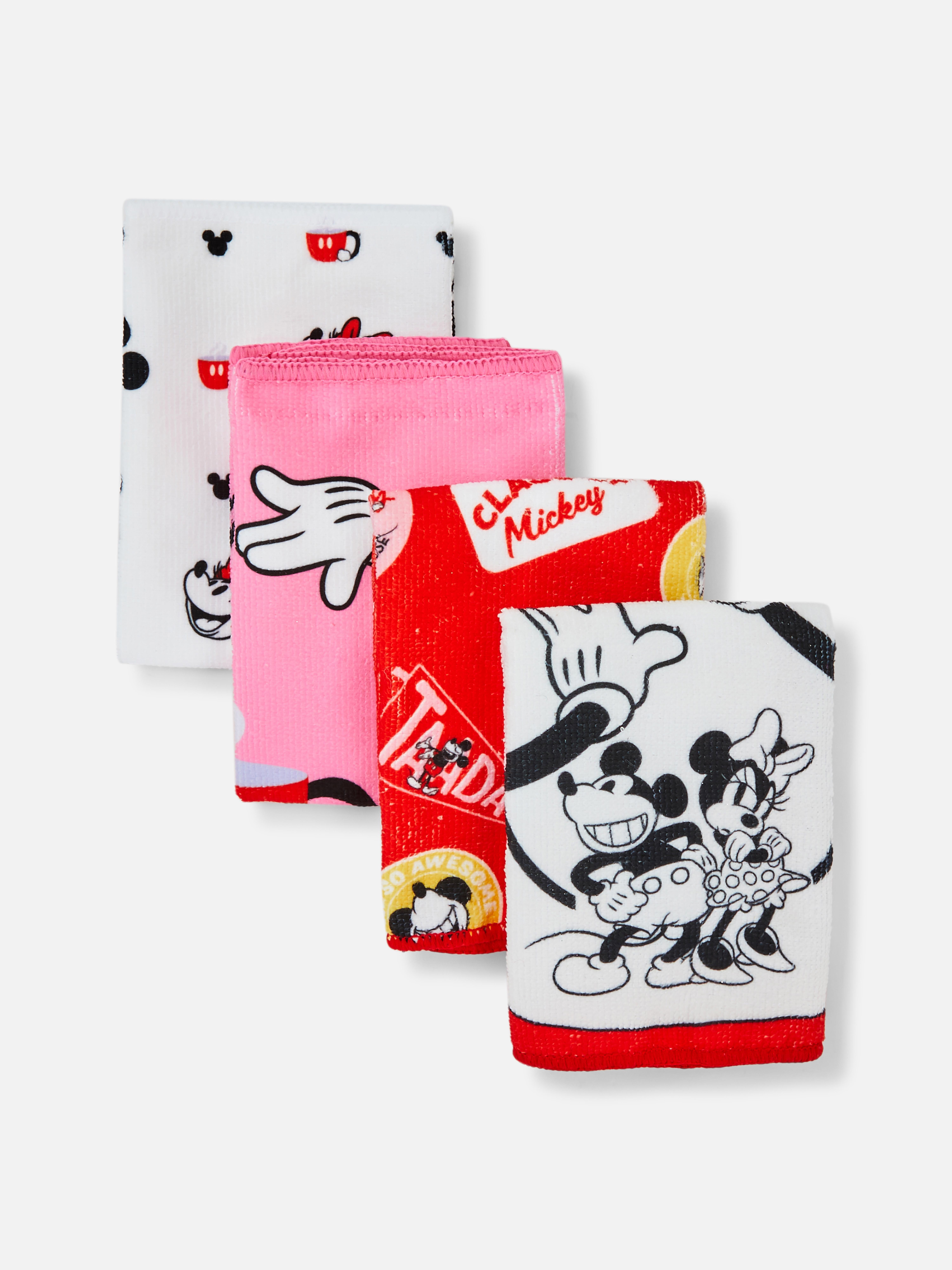 4-Pack Mickey and Friend Microfiber Cloths