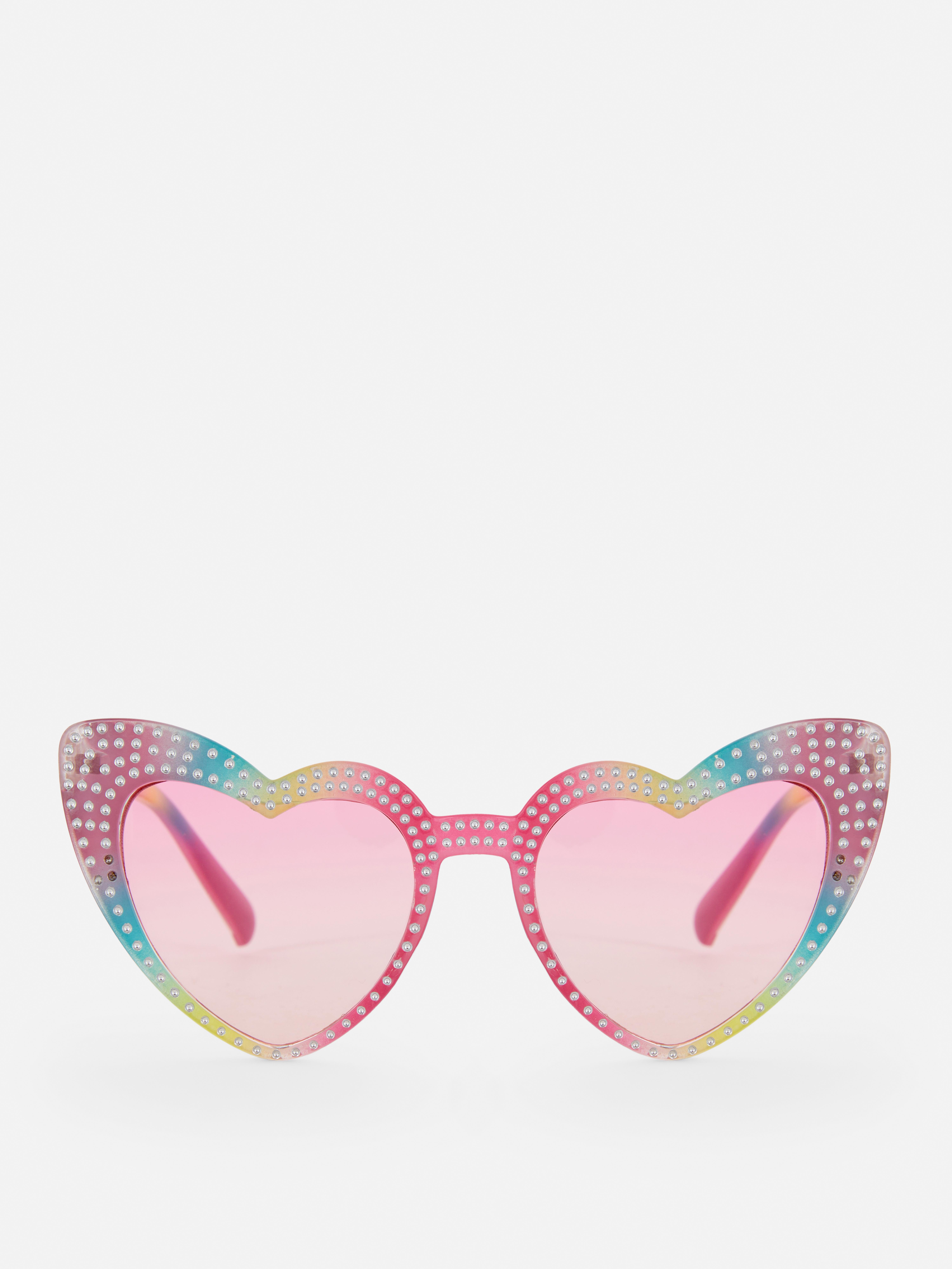 Studded Rainbow Heart Sunglasses