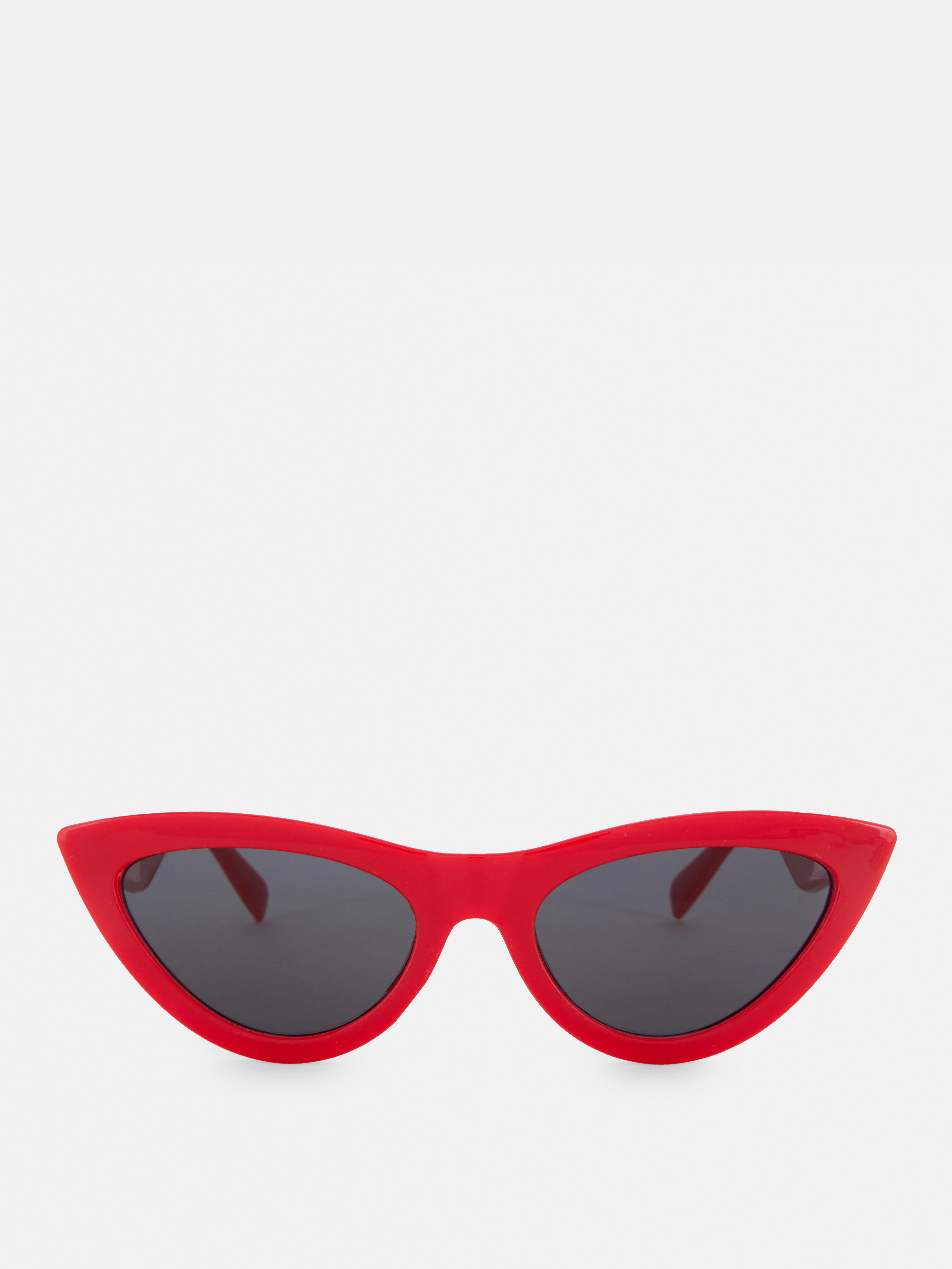 Slim Cat Eye Sunglasses Red