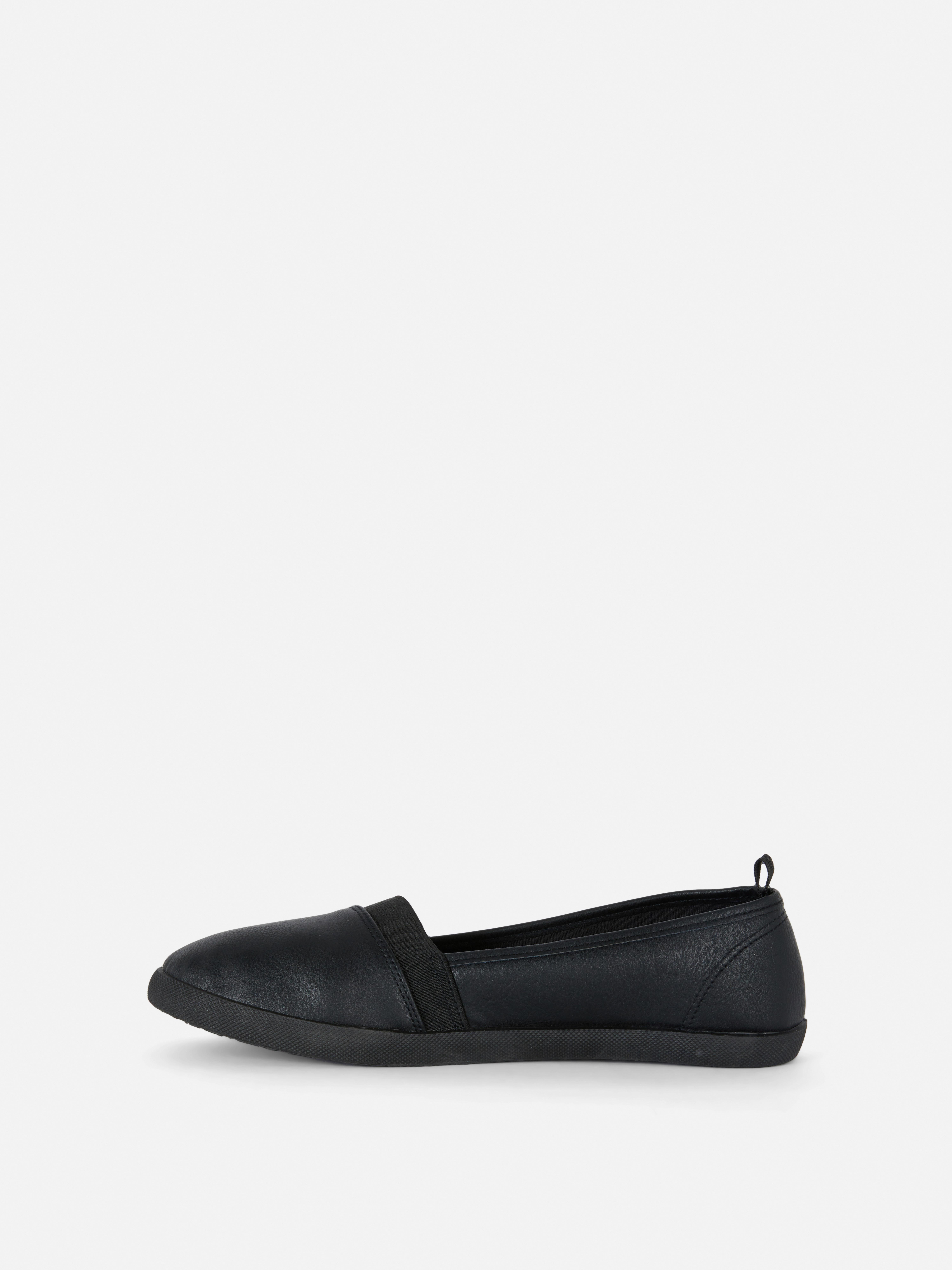 Faux Leather Slip-On Shoes