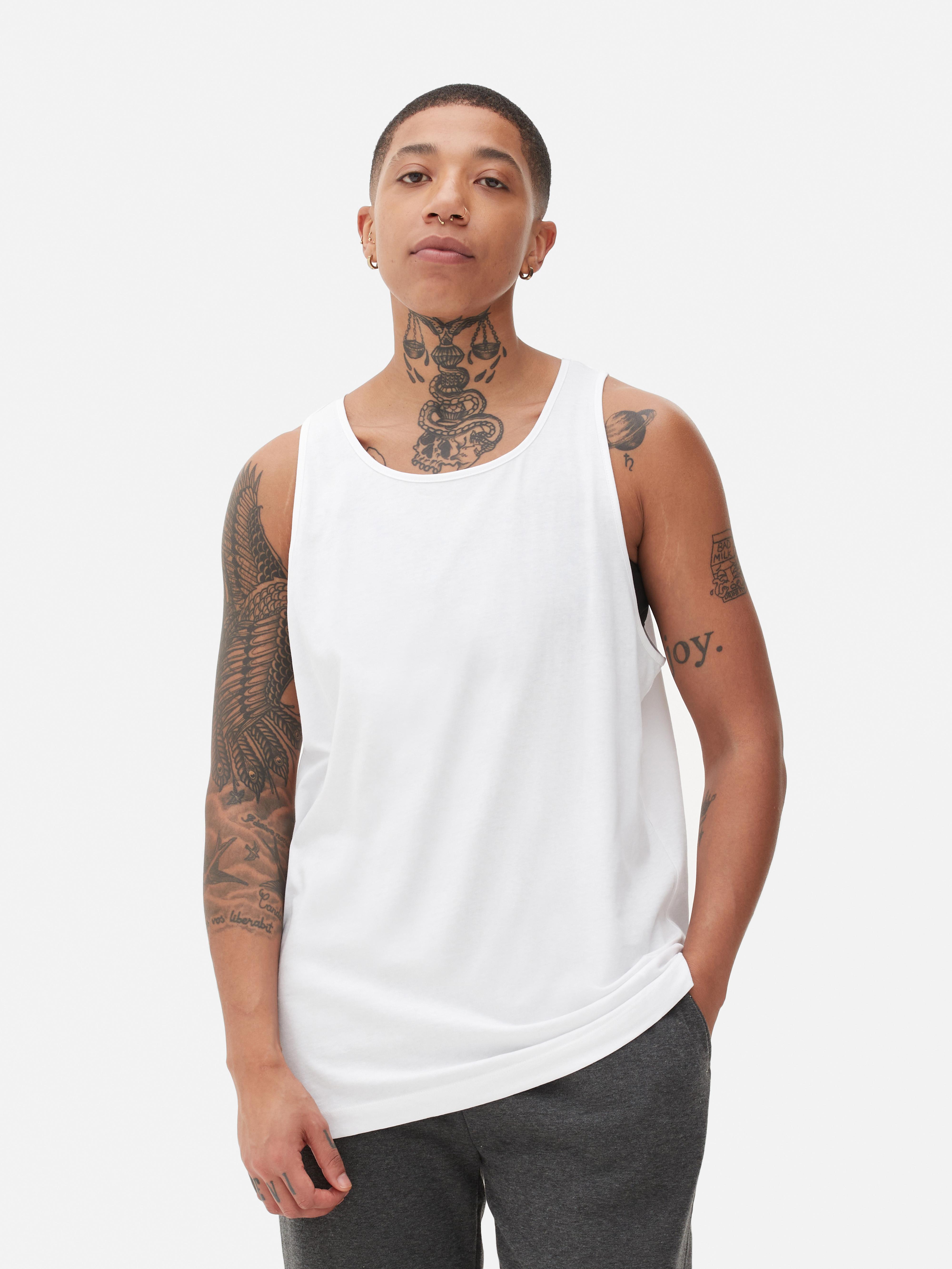 Primark mens deals white vests