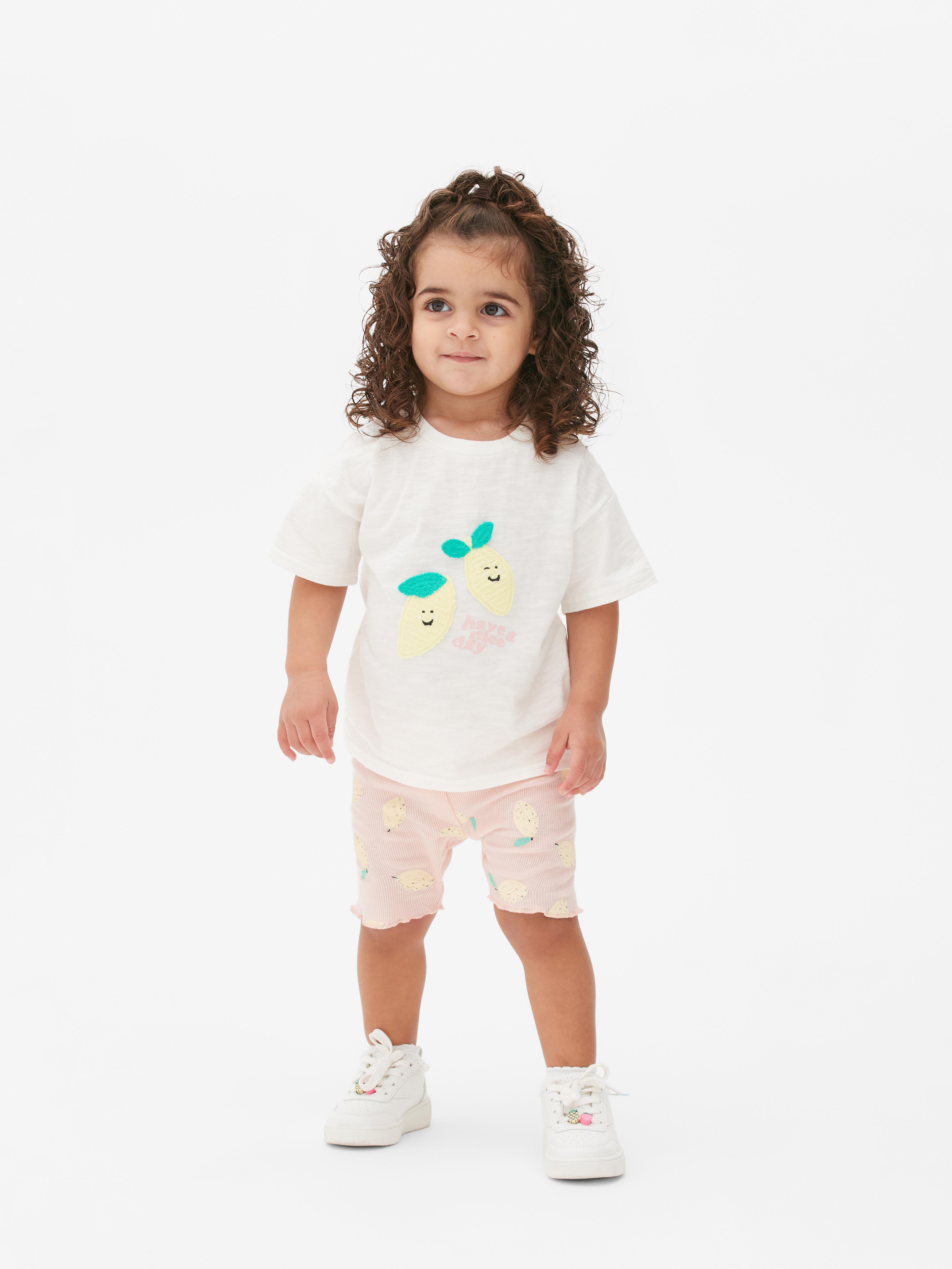 Lemon Print T-shirt and Shorts Set