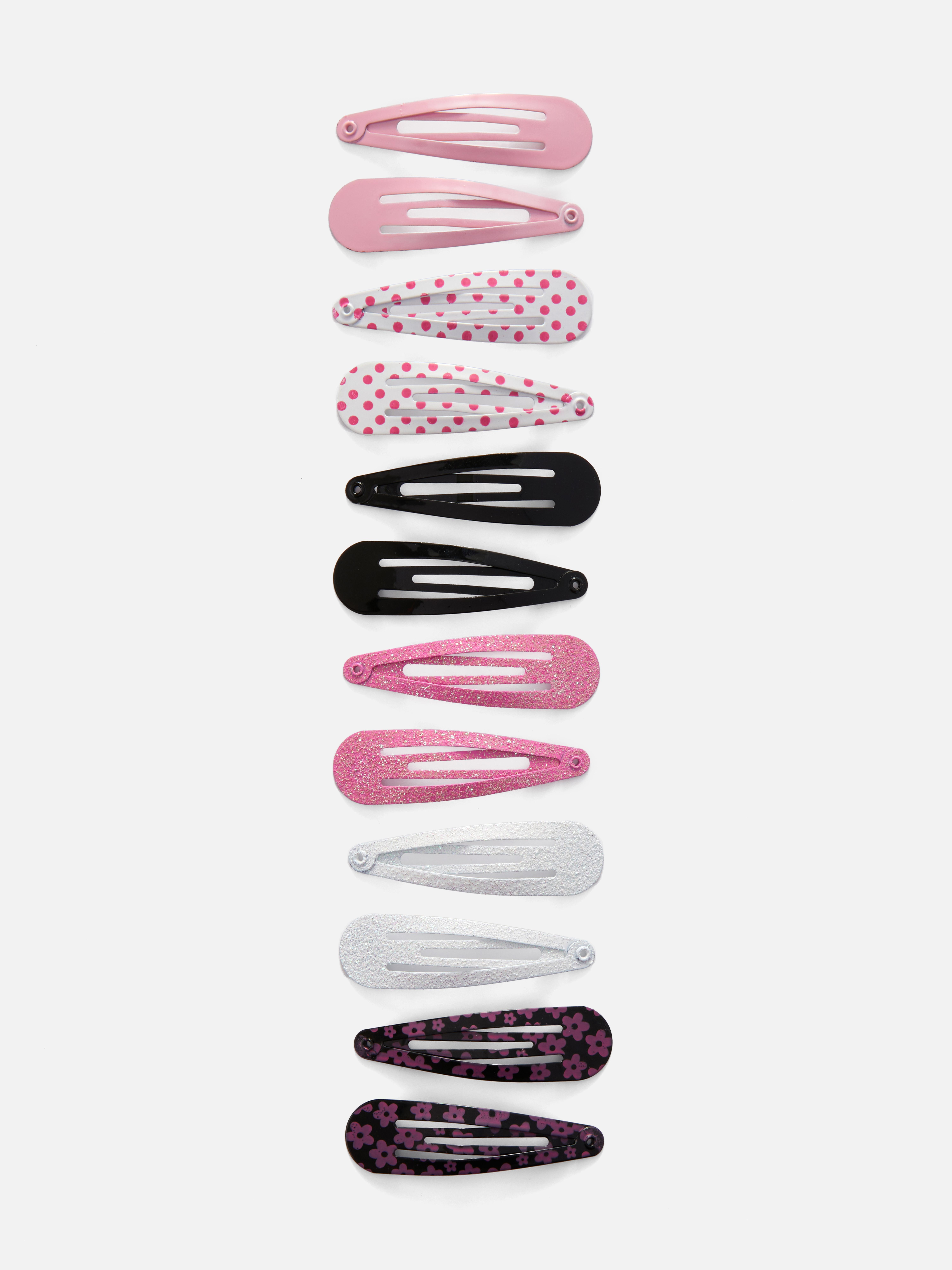 12-Pack Snap Hair Clips