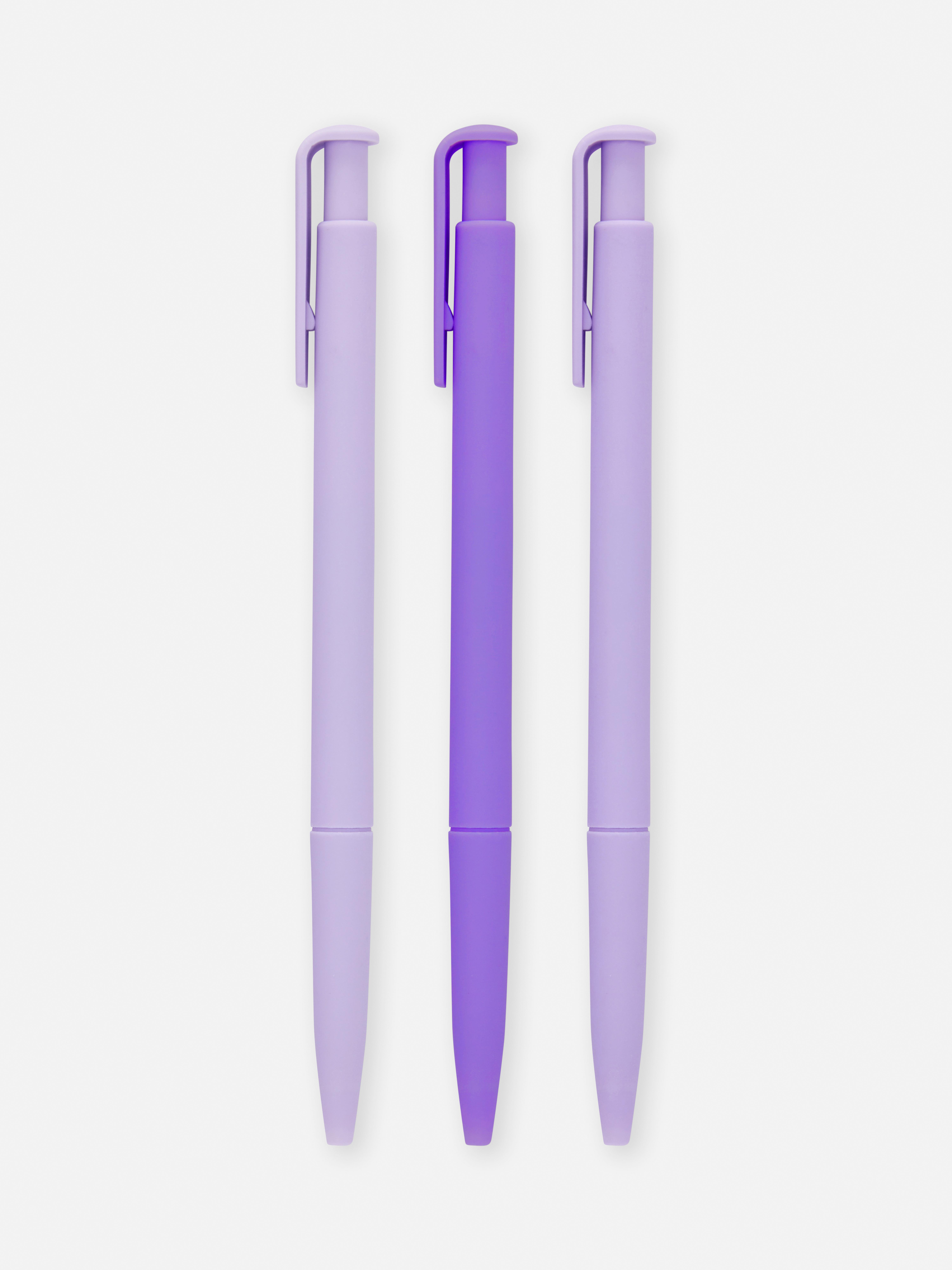 Set de 3 stilouri cu mină subțire