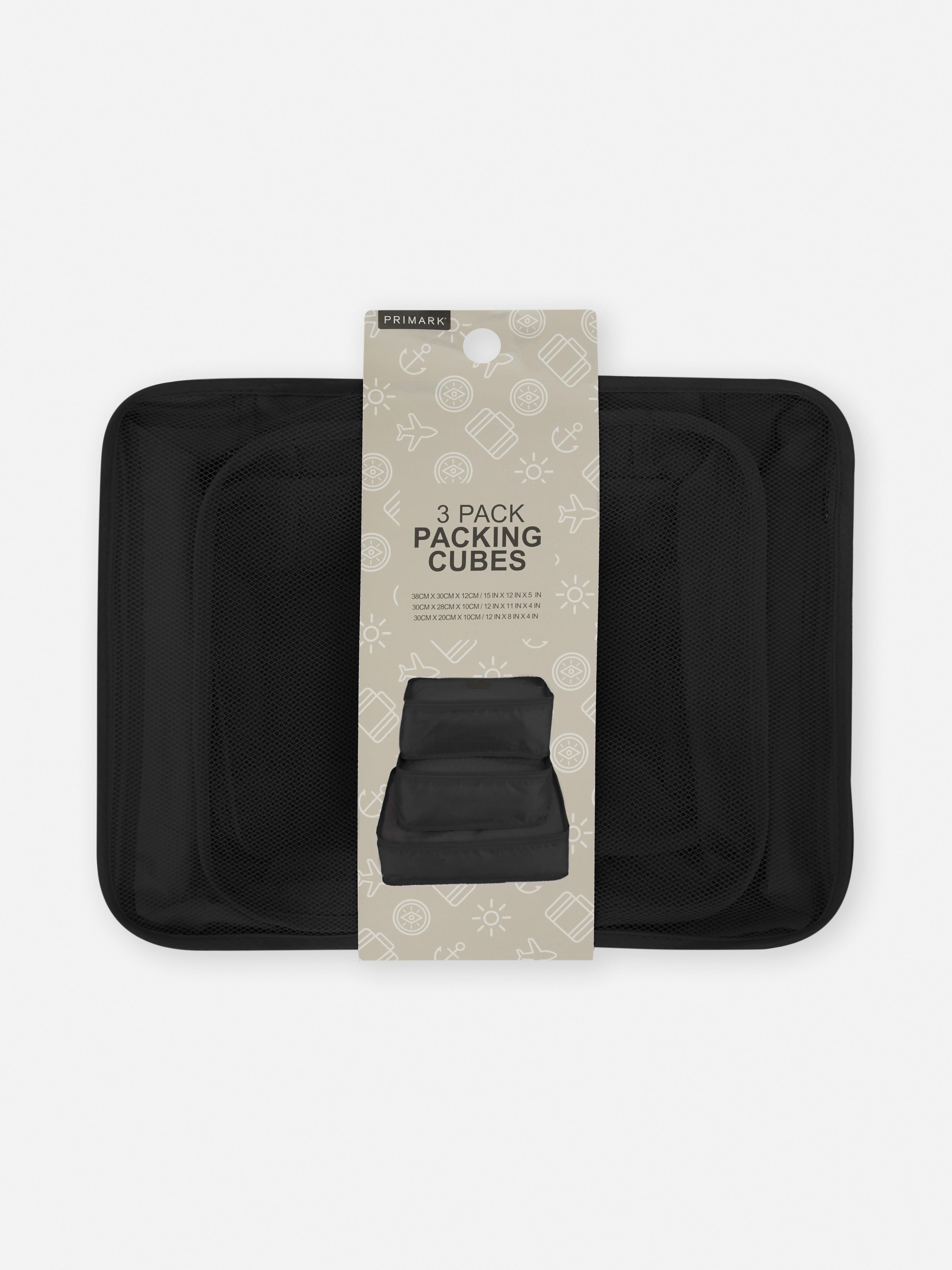 Black 3pk Mesh Packing Cubes Penneys