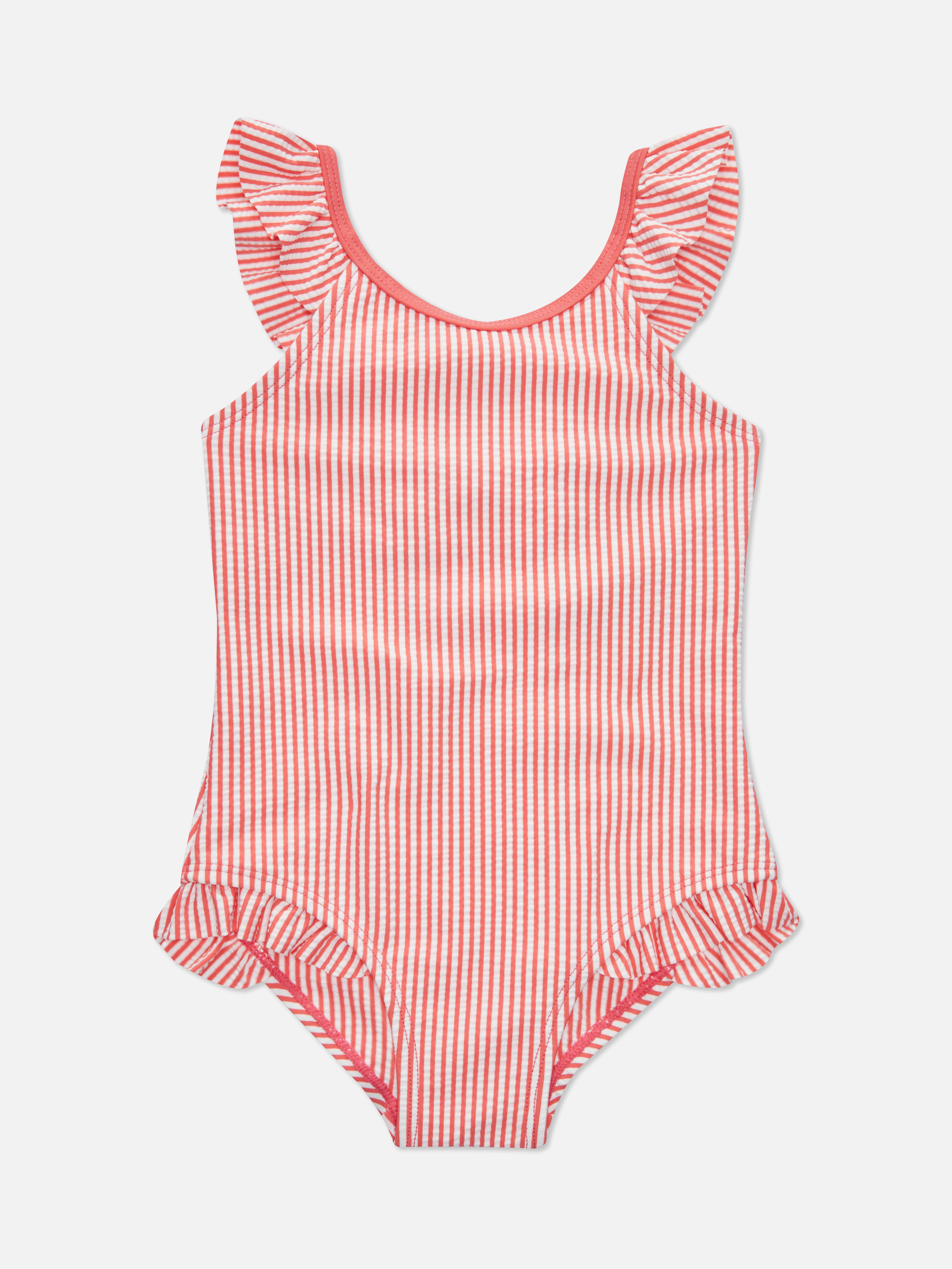 Stripe Ruffle Swimsuit