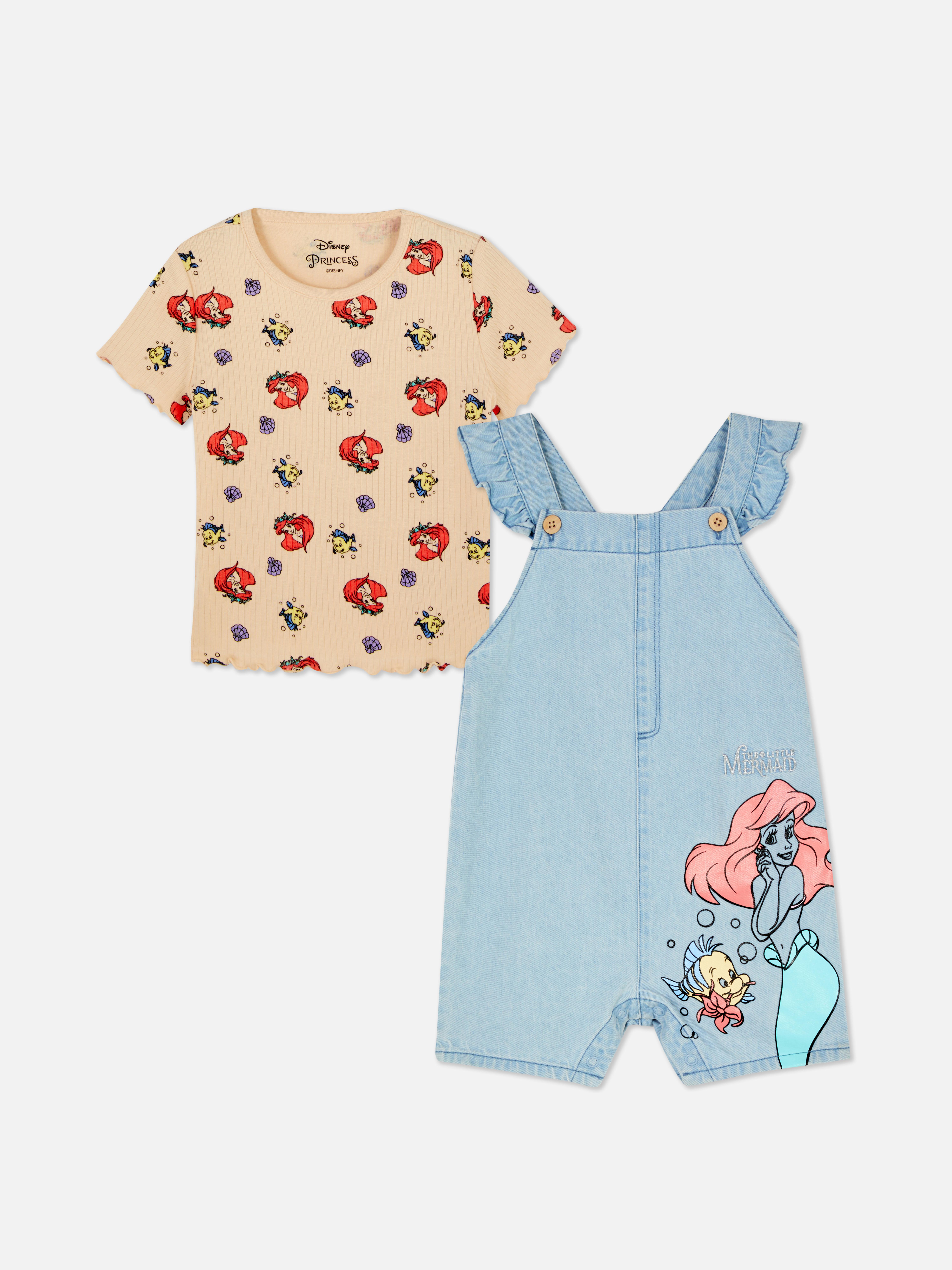 Disney’s The Little Mermaid T-Shirt and Dungaree Set