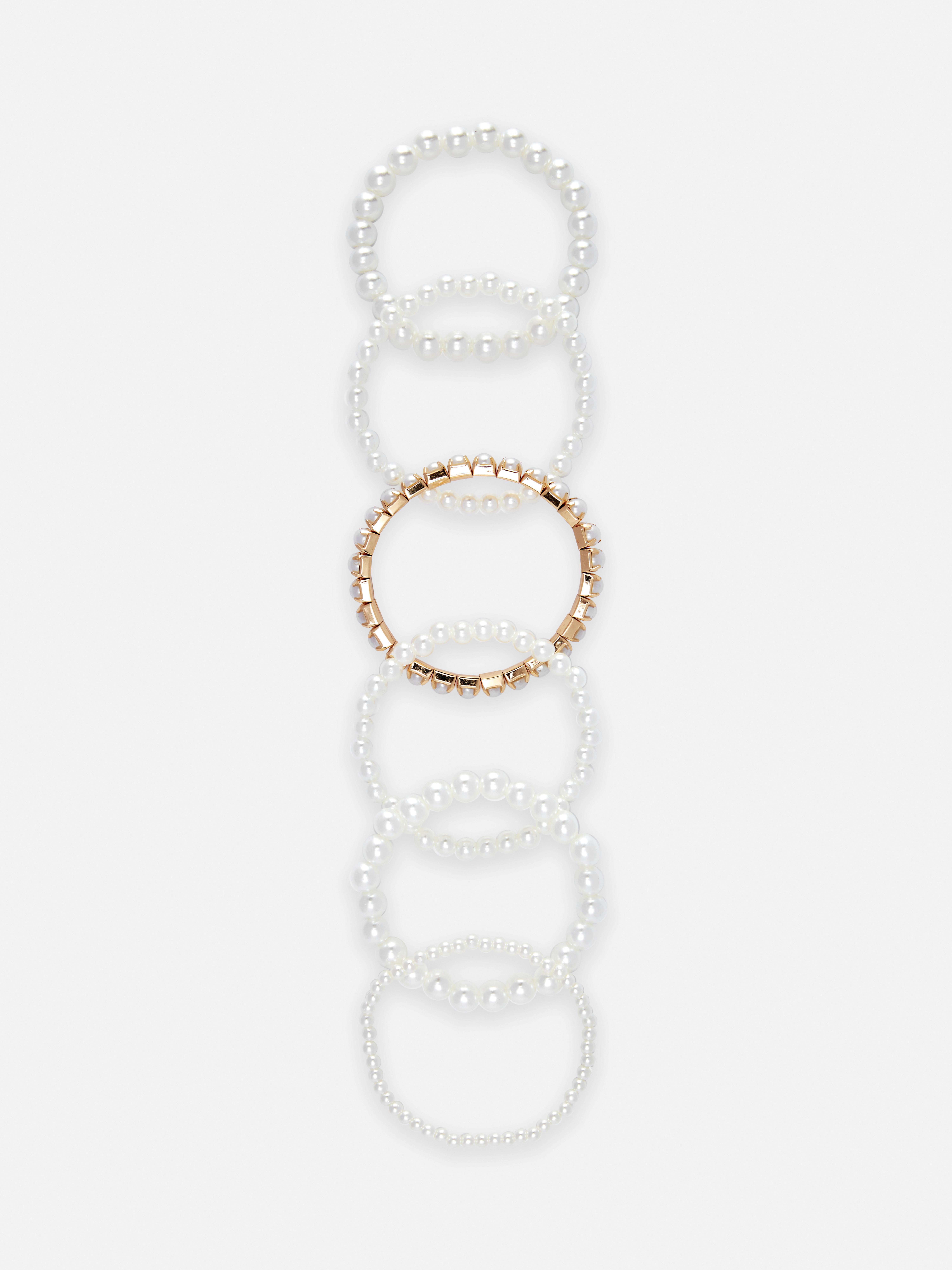 Armbänder mit Perlen, 6er-Pack