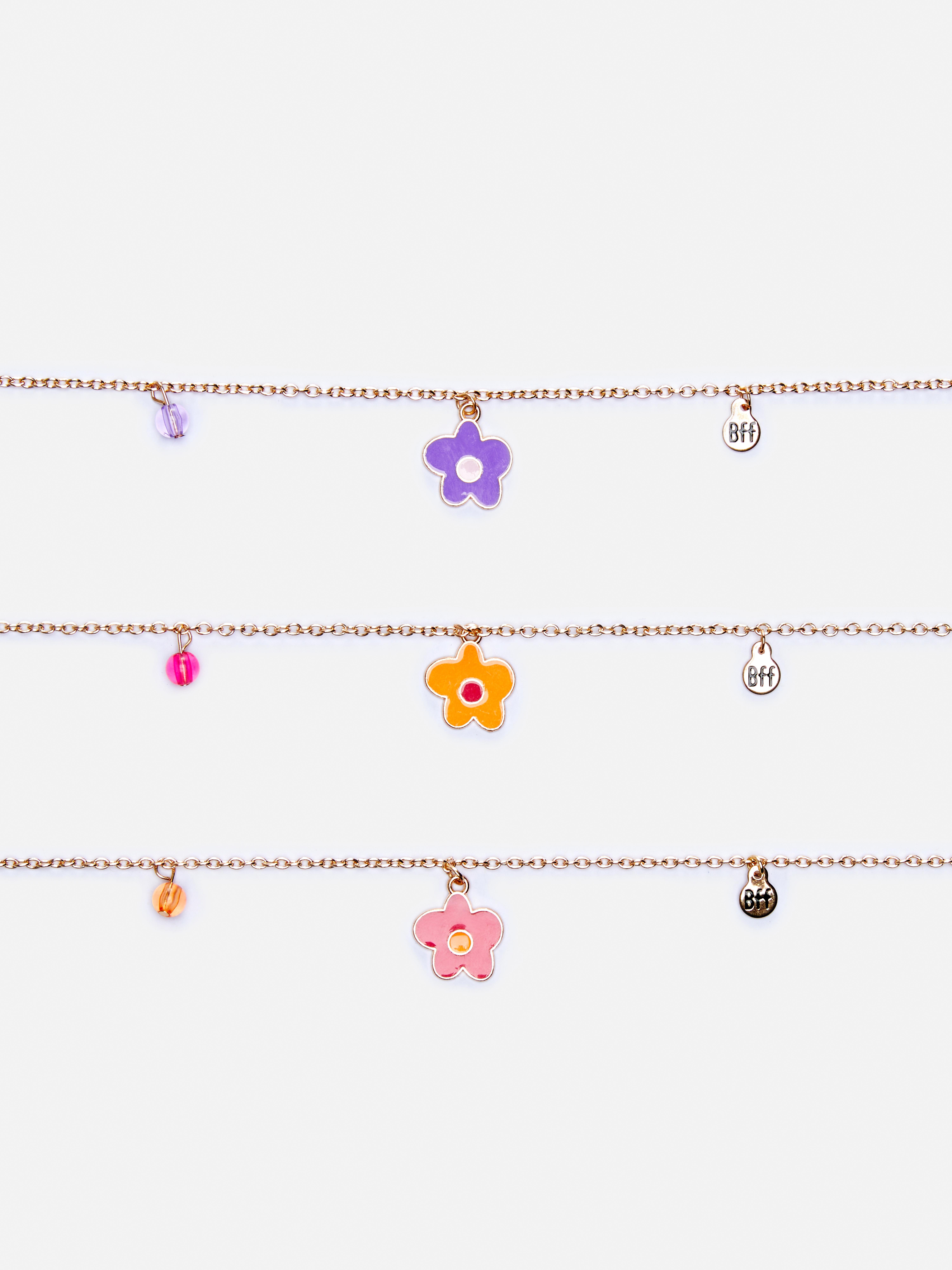 3pk Best Friends Matching Charm Bracelets