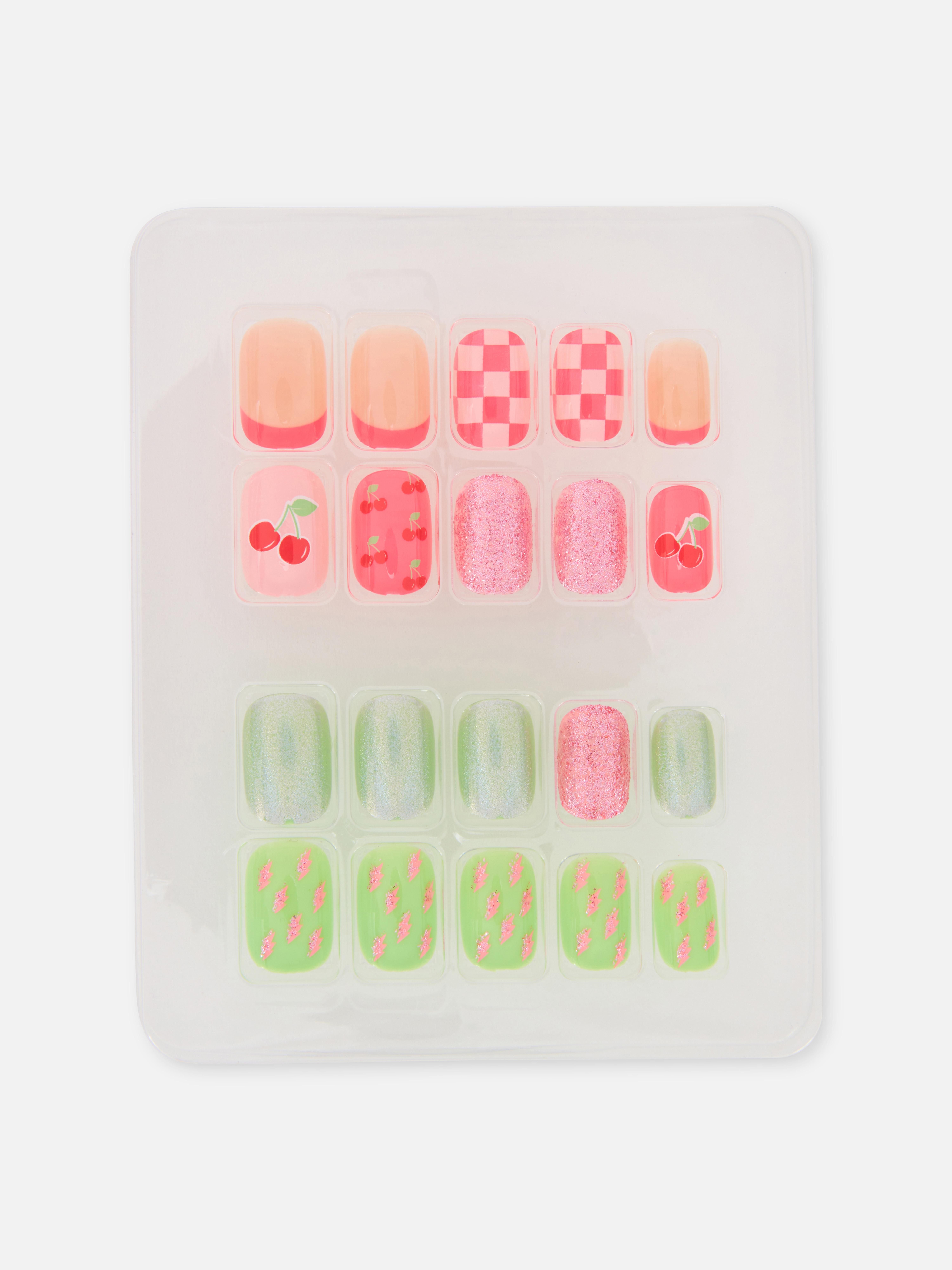 PS Mini Candy Pop Patterned Jewel Faux Nails
