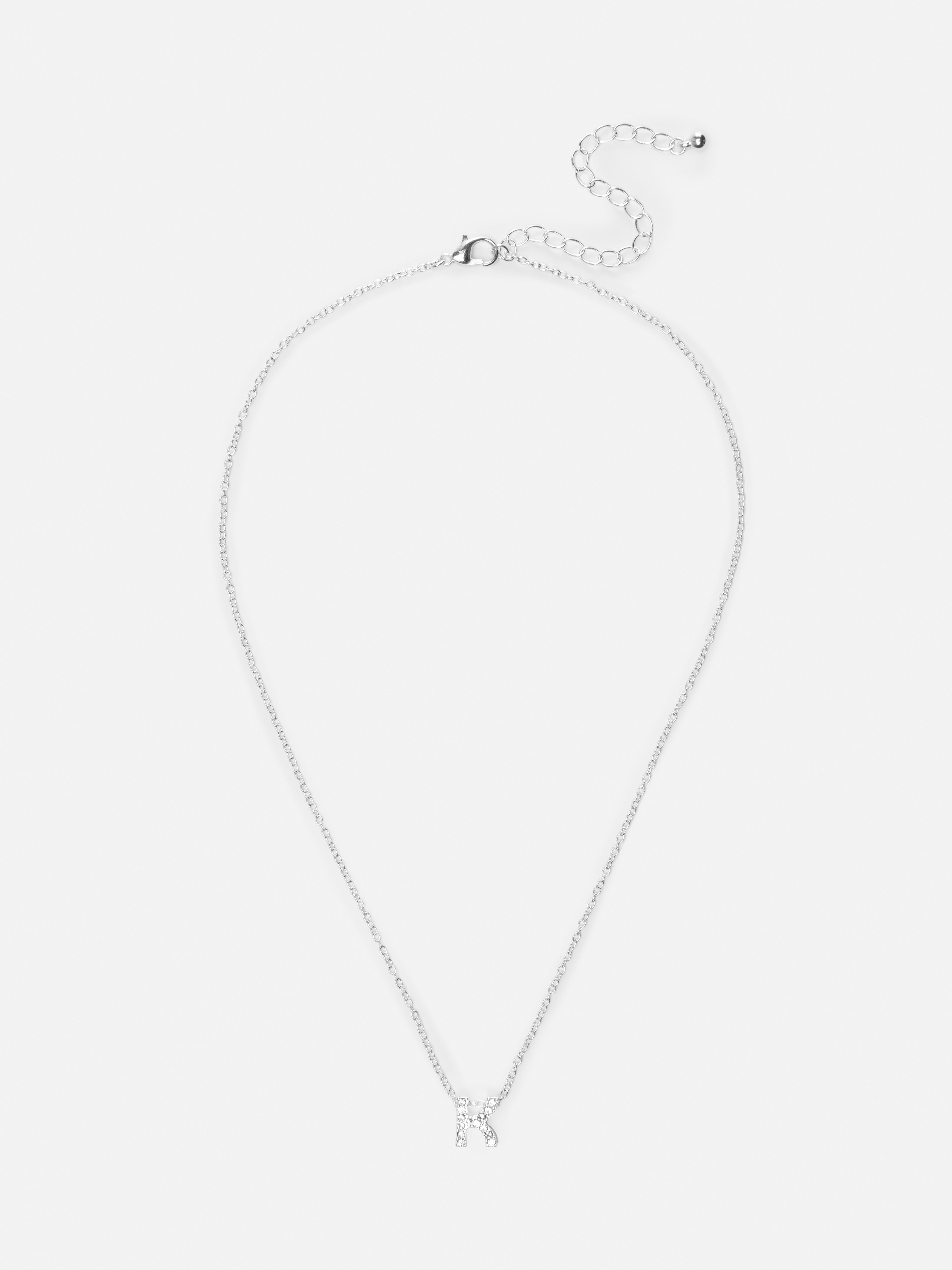 Diamante Initial Pendant Necklace