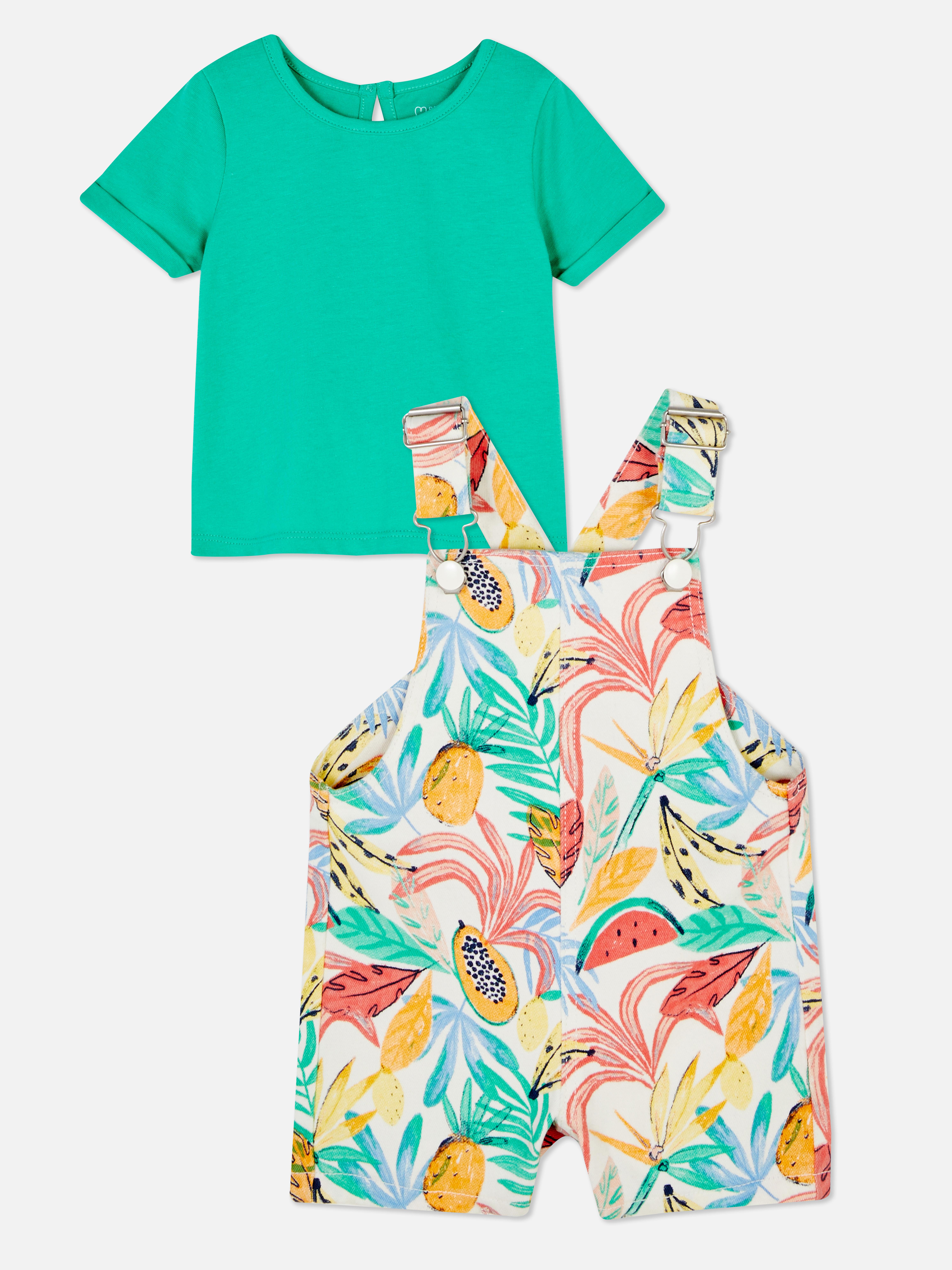 Tropical Dungaree Set