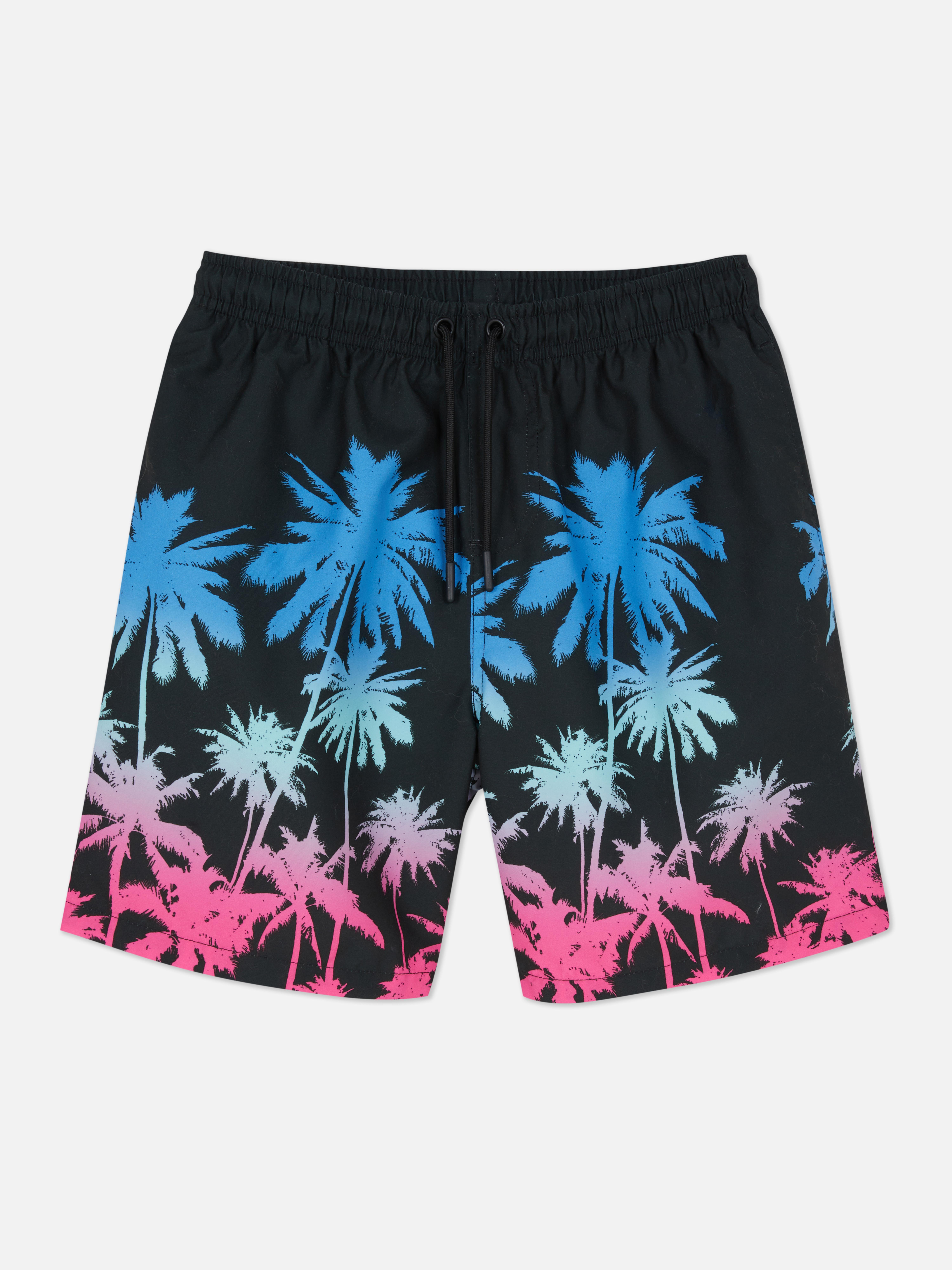 palm tree swim trunks
