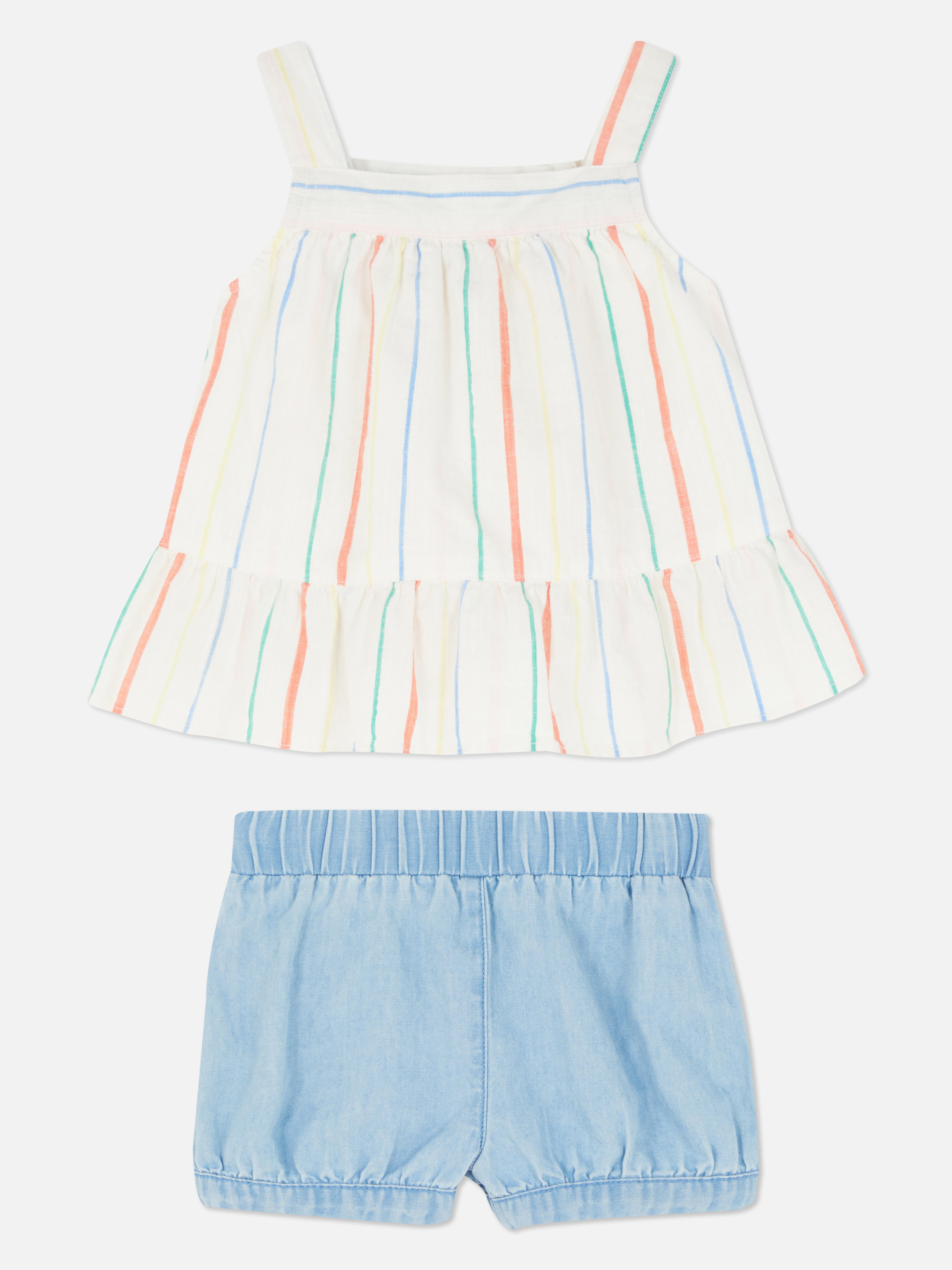 Smock Top and Shorts Outfit Set