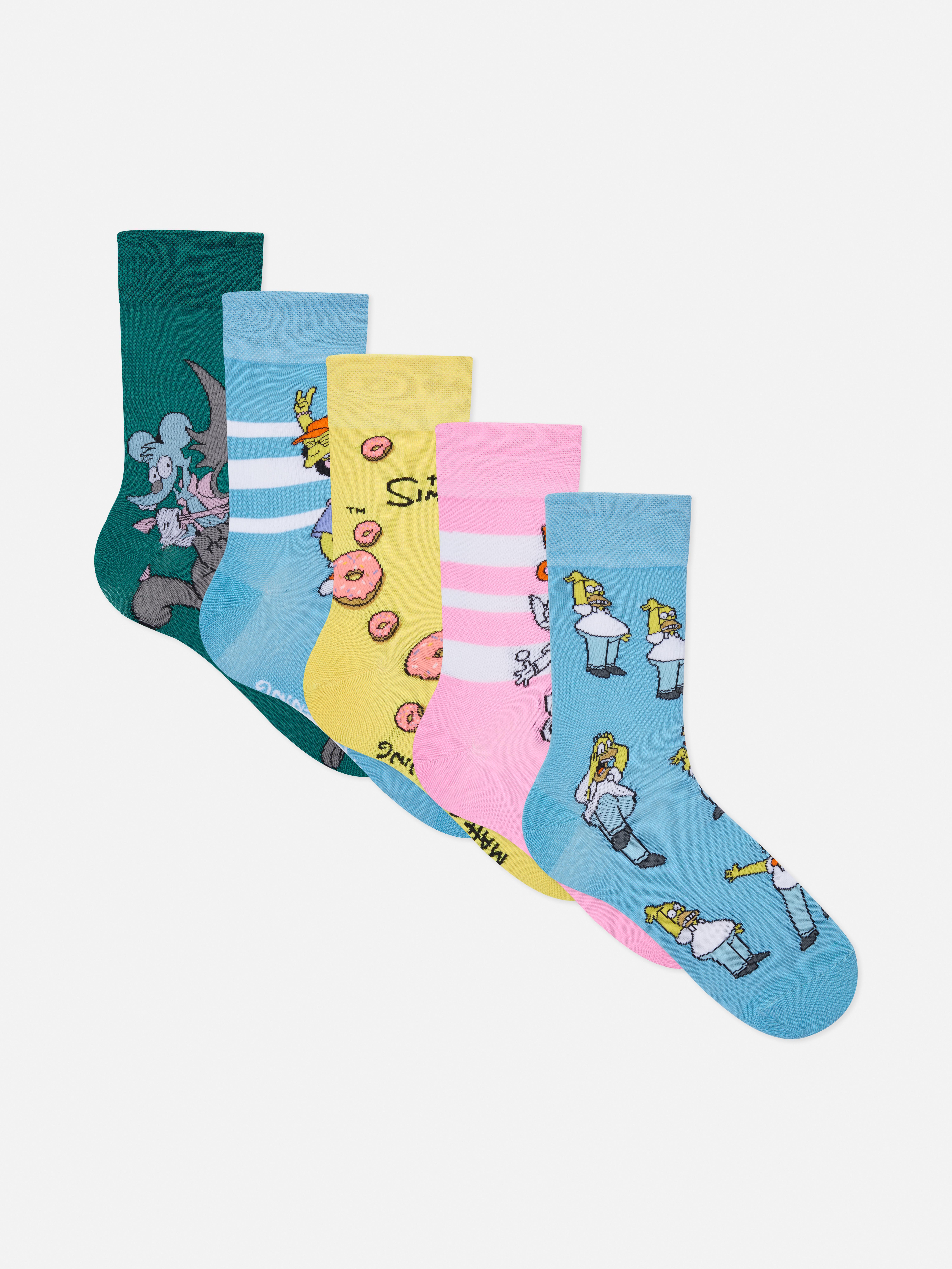 Lot de 5 paires de chaussettes avec personnages The Simpsons