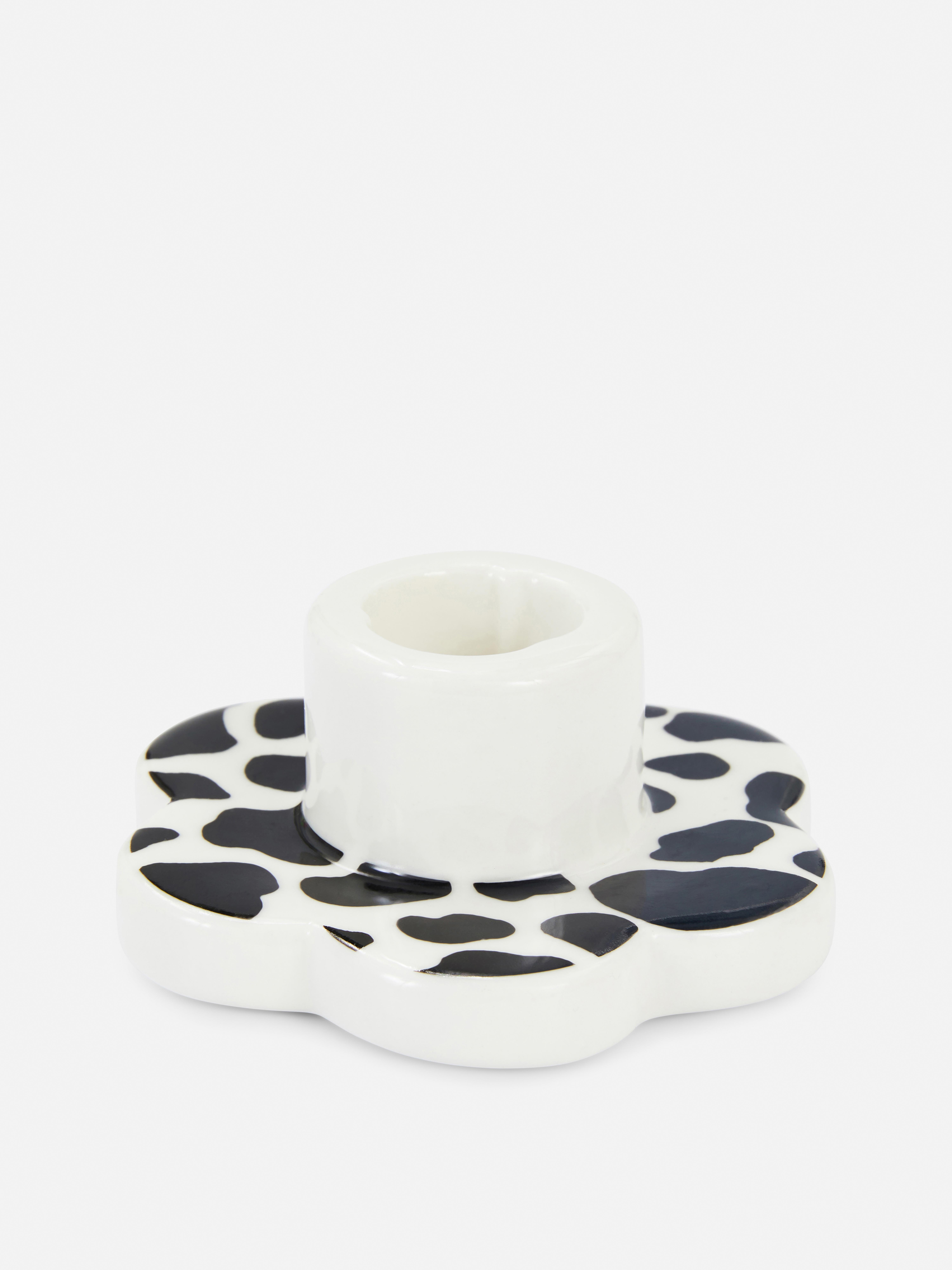 Cow Print Candle Holder