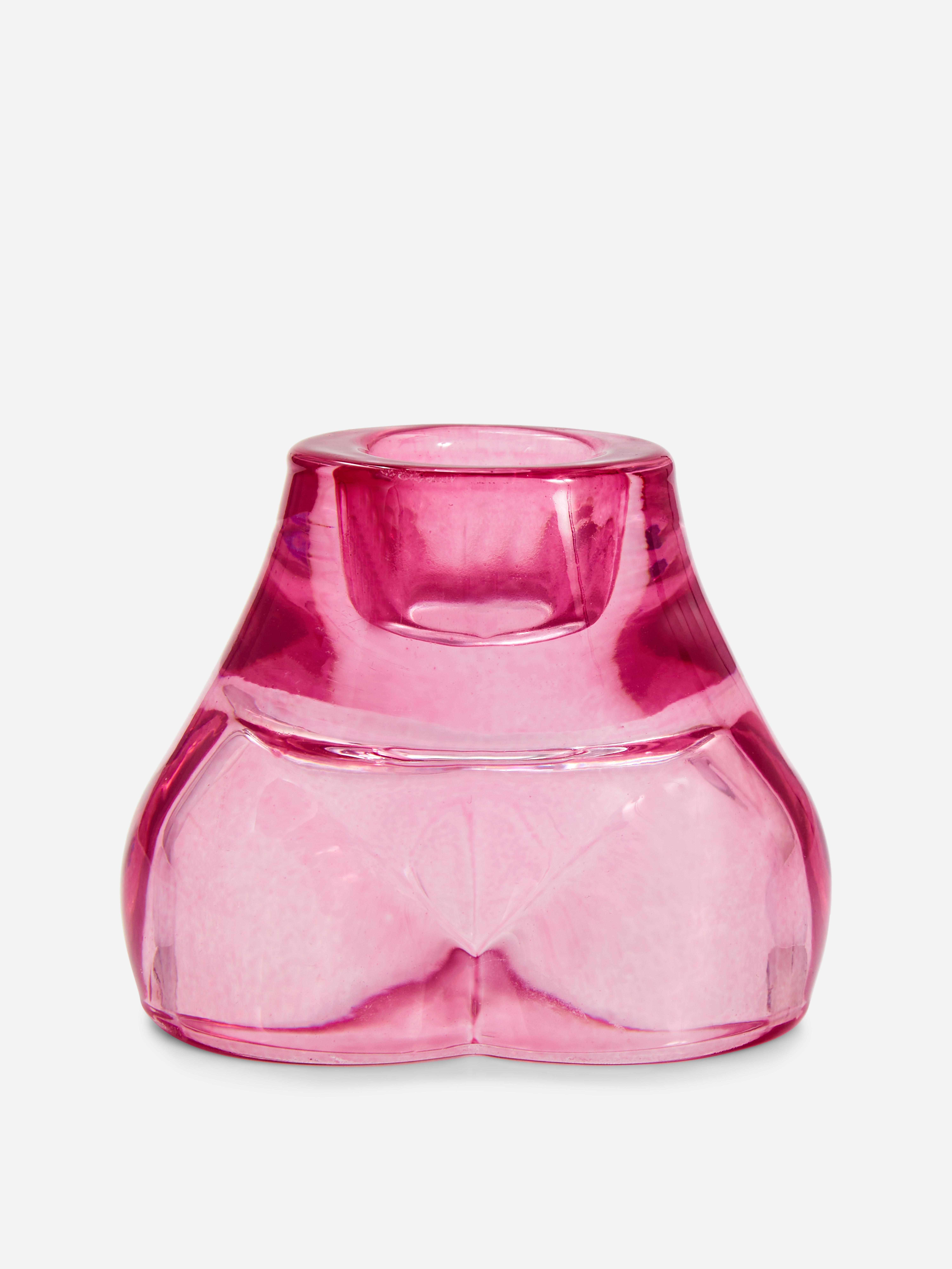 Coloured Glass Curves Candle Holder