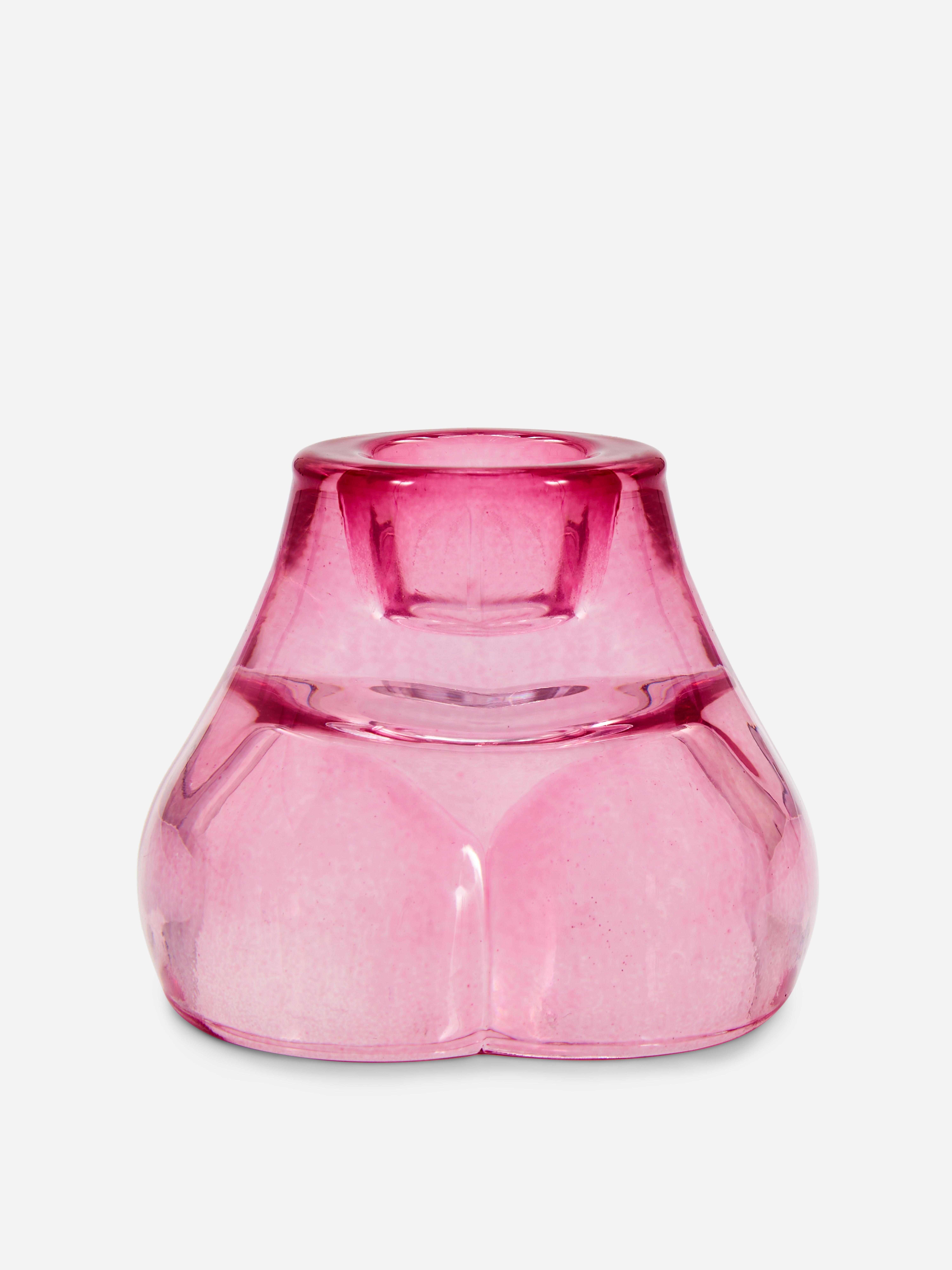 Coloured Glass Curves Candle Holder