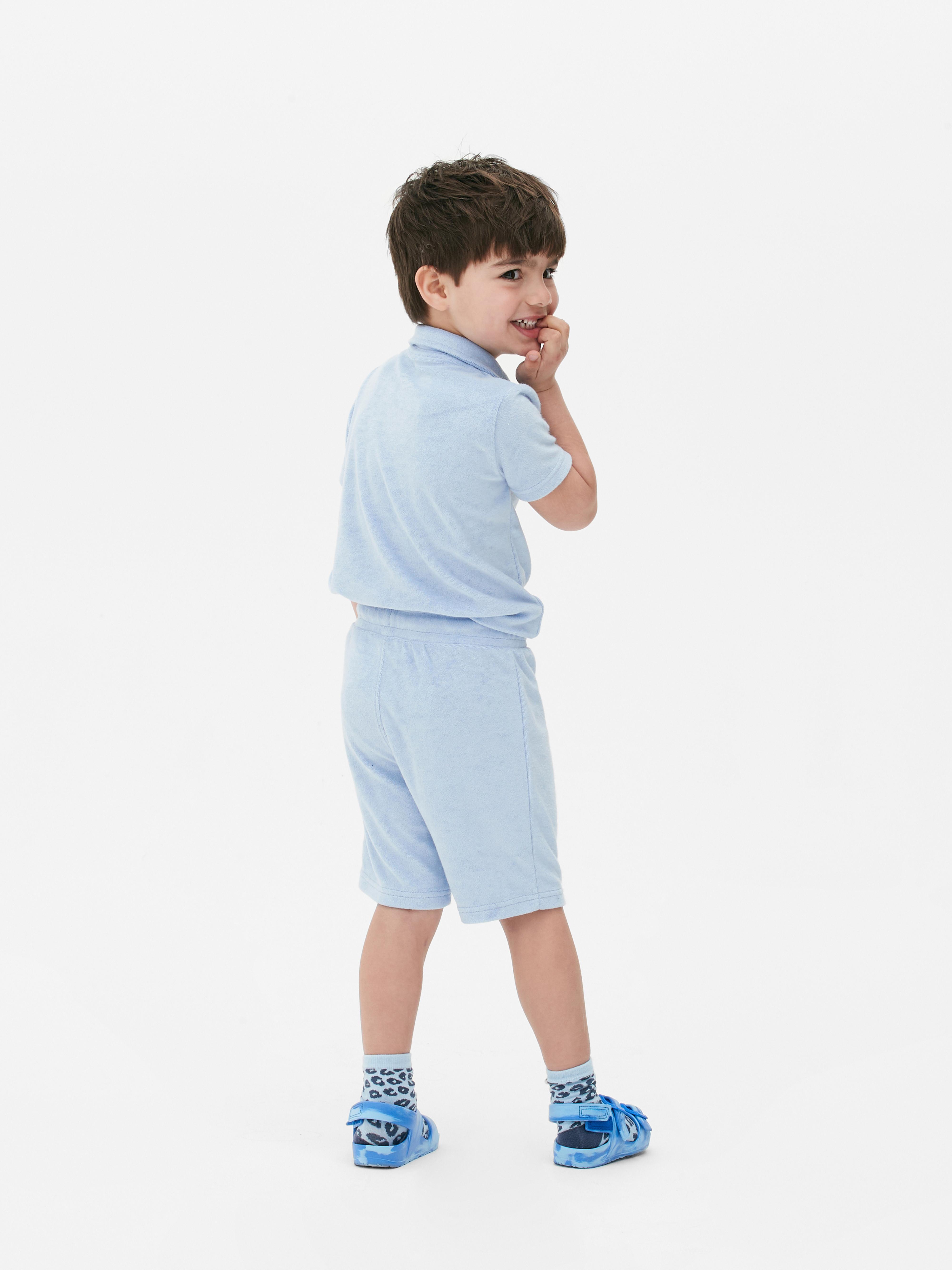 Towelling Top and Shorts Set